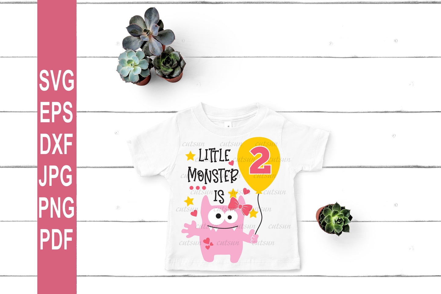 Little Monster is Two SVG | Baby monster SVG