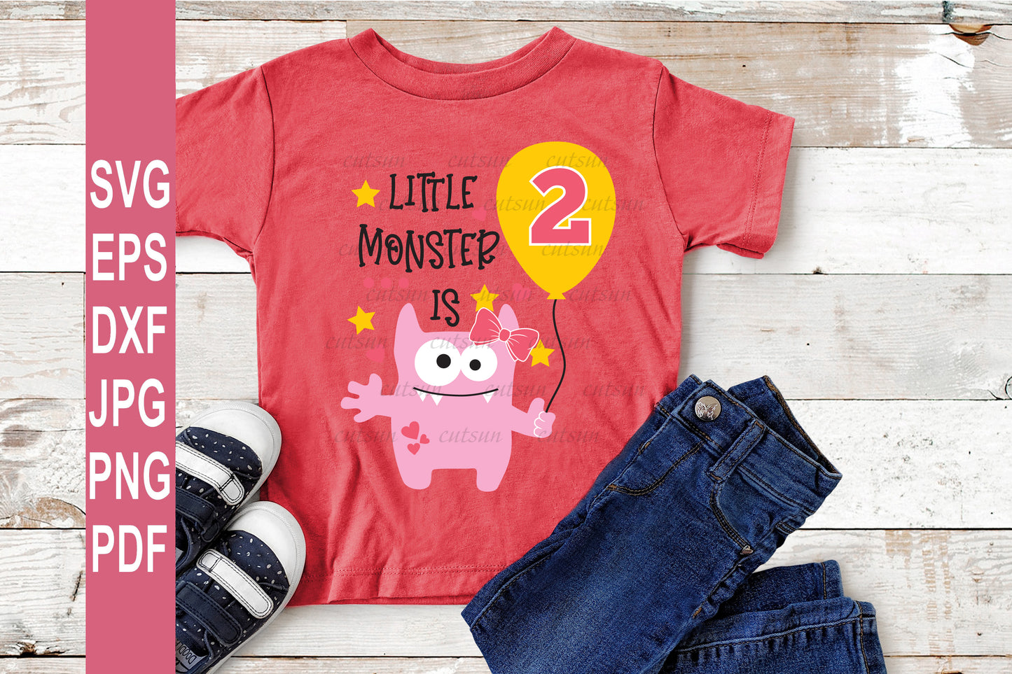 Little Monster is Two SVG | Baby monster SVG