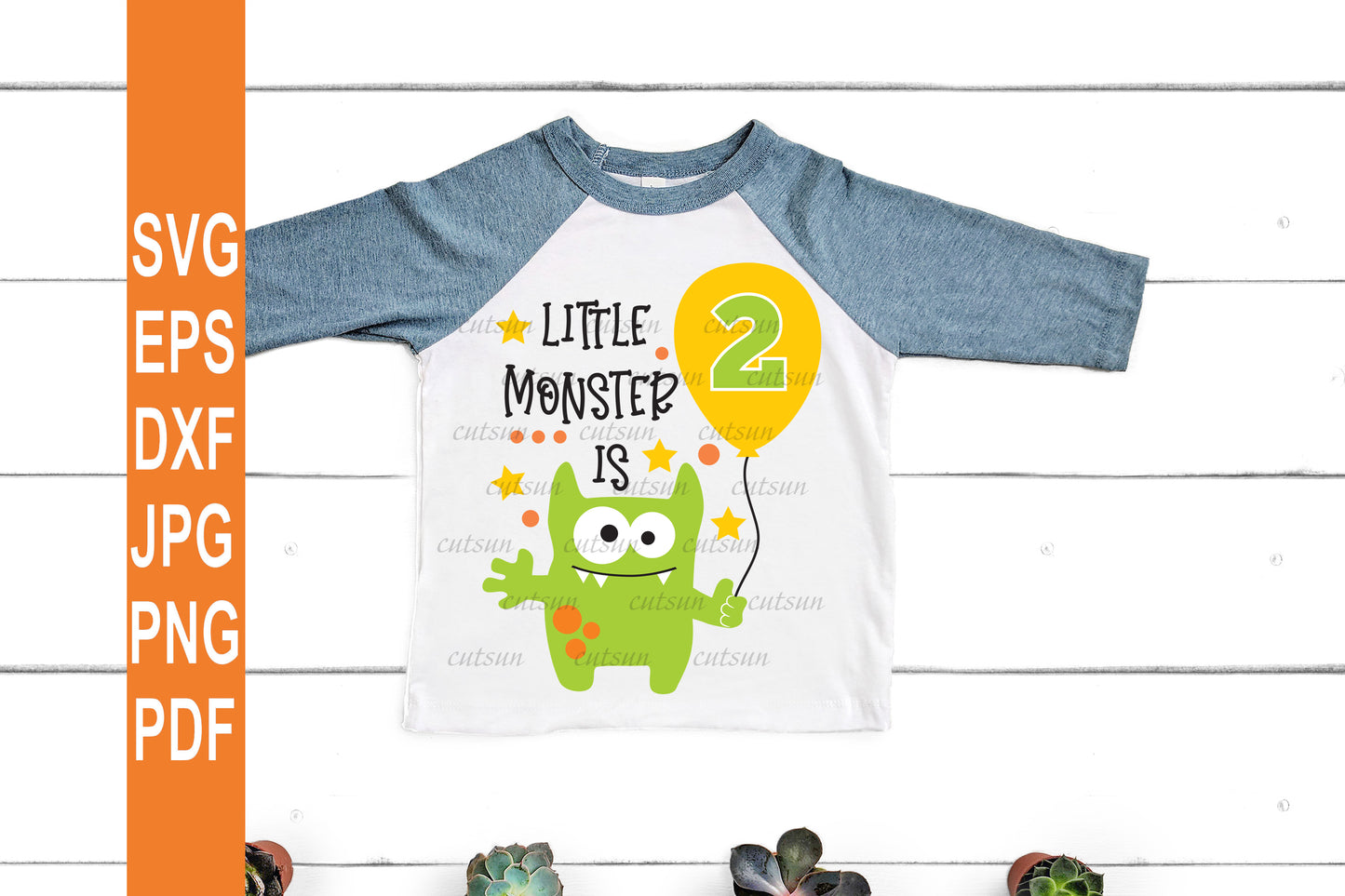 Little Monster is Two SVG | Baby monster SVG - gender neutral design