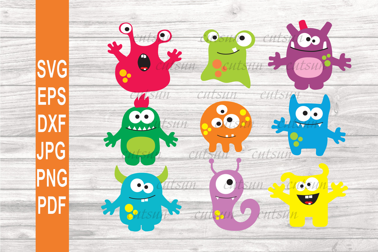 Cute Monsters SVG bundle