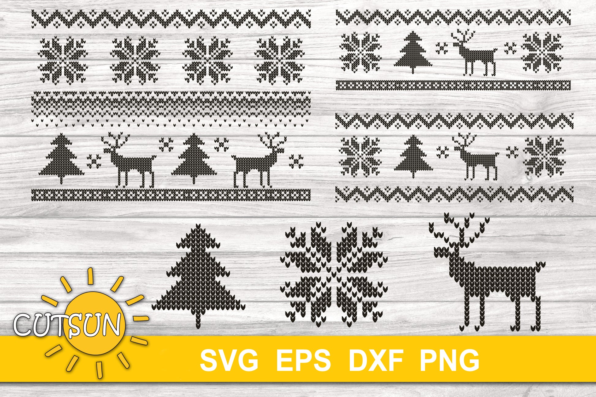 Nordic Knit Patterns SVG