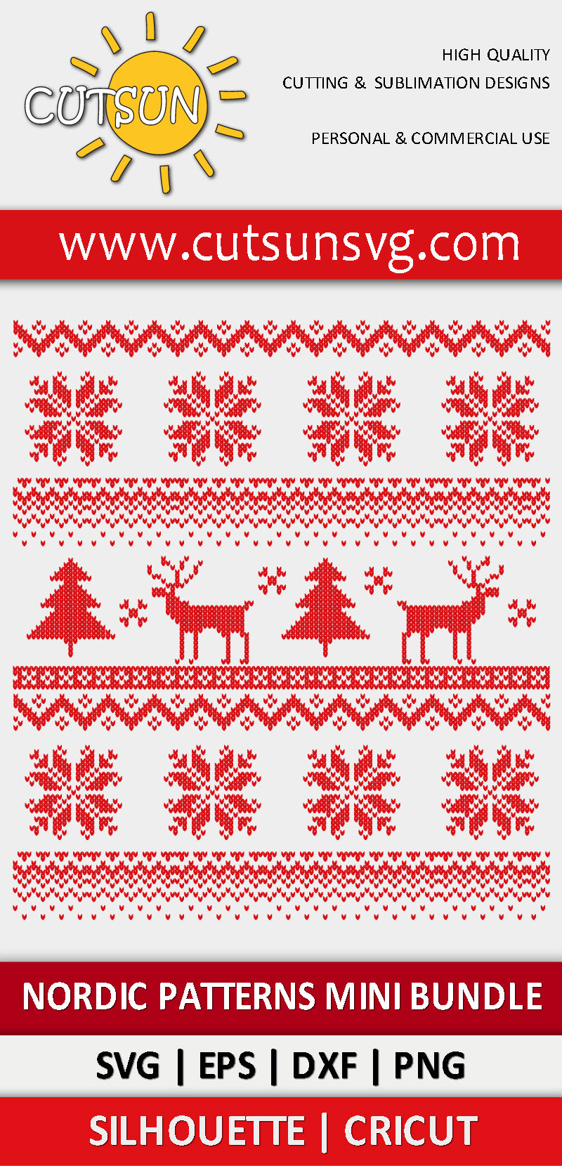 Nordic Knit Patterns SVG