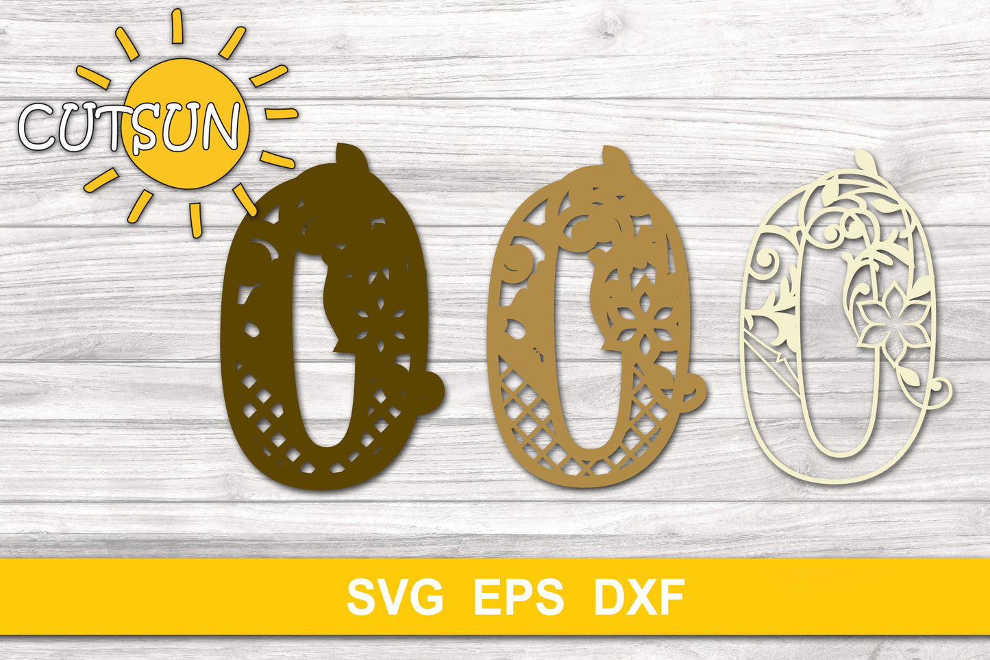 Layered Decorative Numbers SVG Bundle 0-9