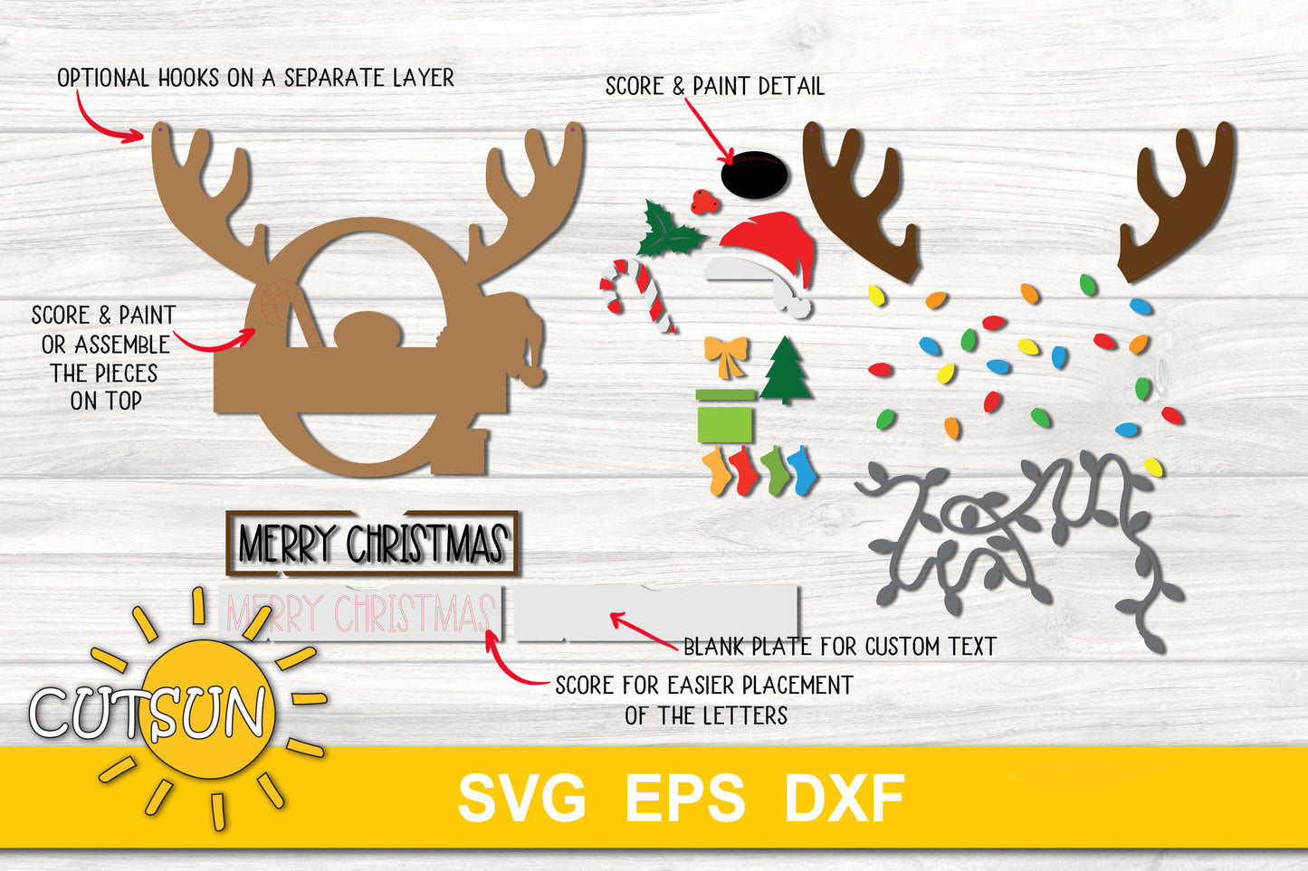 Letter O Christmas monogram door hanger SVG