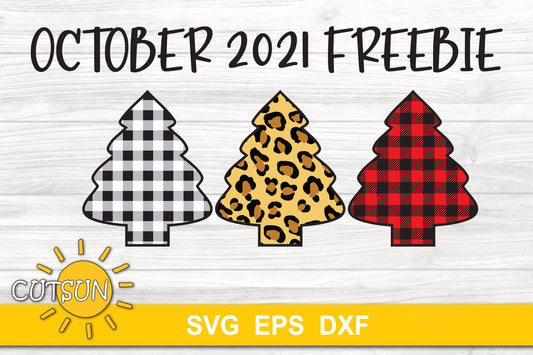 Patterned Christmas trees SVG cut file