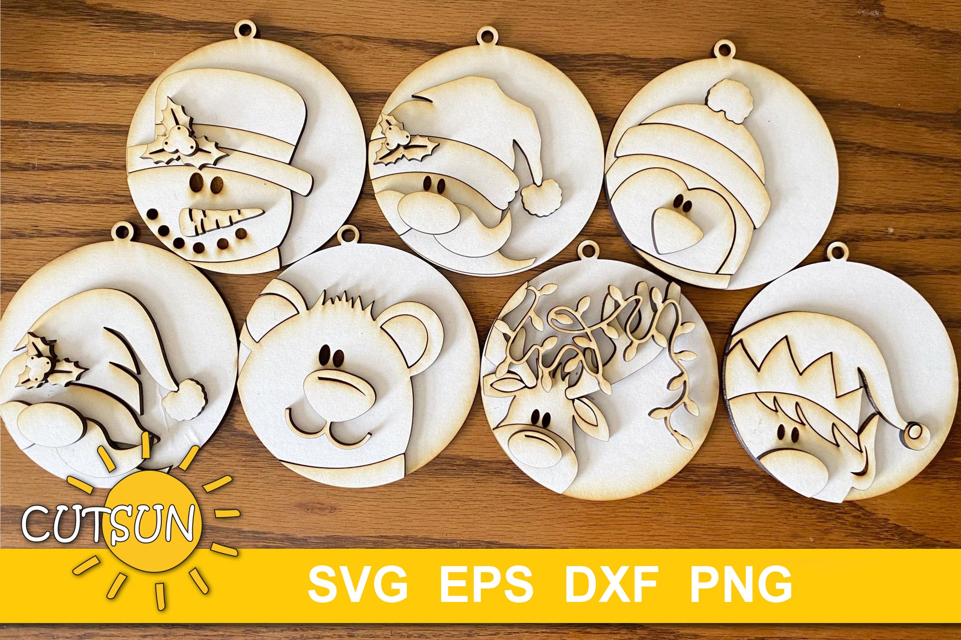 Christmas Ornaments SVG bundle | Christmas baubles SVG bundle