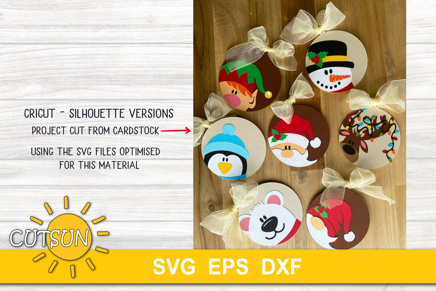 Christmas Ornaments SVG bundle | Christmas baubles SVG bundle