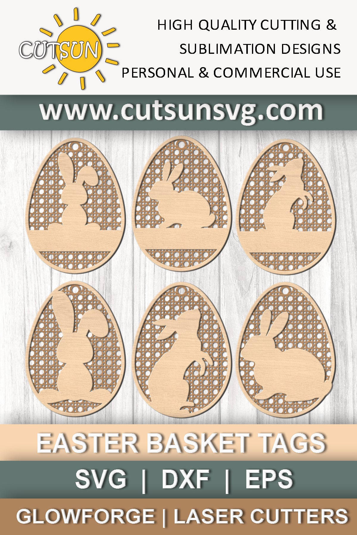 Rattan Cake Easter Basket ornaments SVG bundle