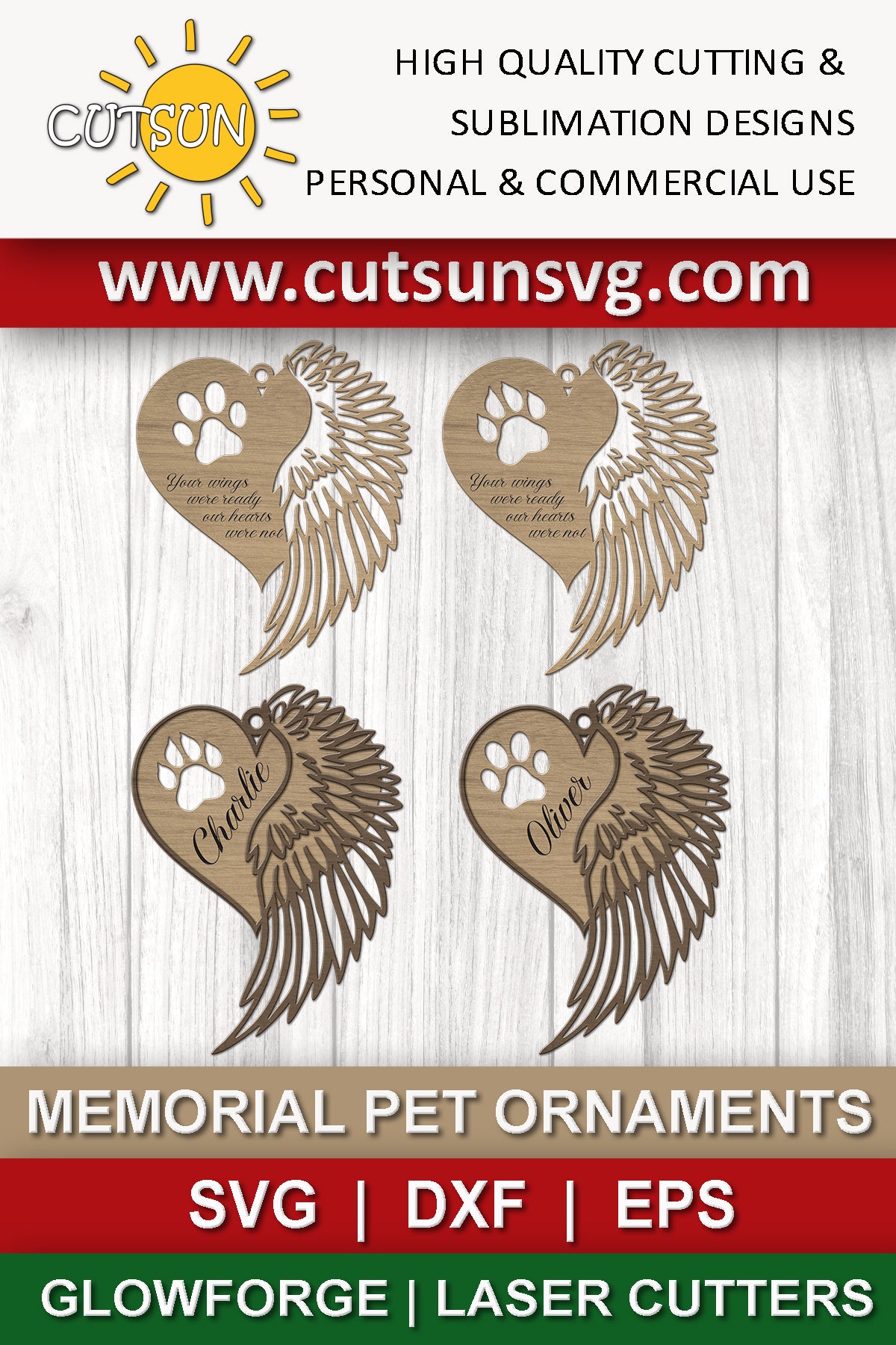 Pet Memorial Christmas ornament SVG