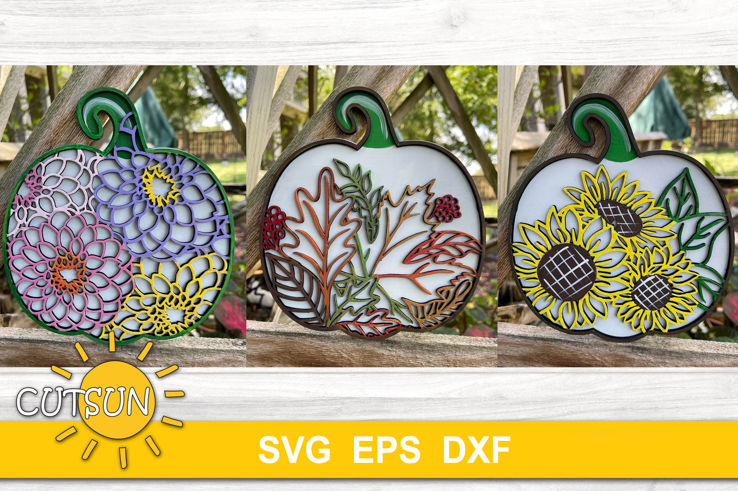 Patterned pumpkins fall SVG bundle