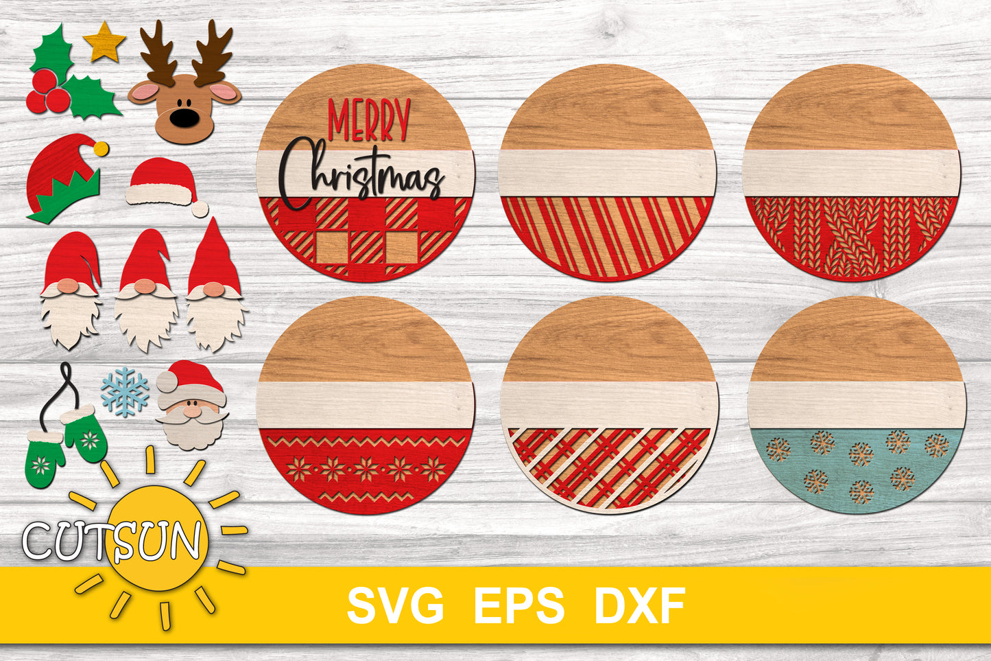 Patterned Rounds SVG bundle