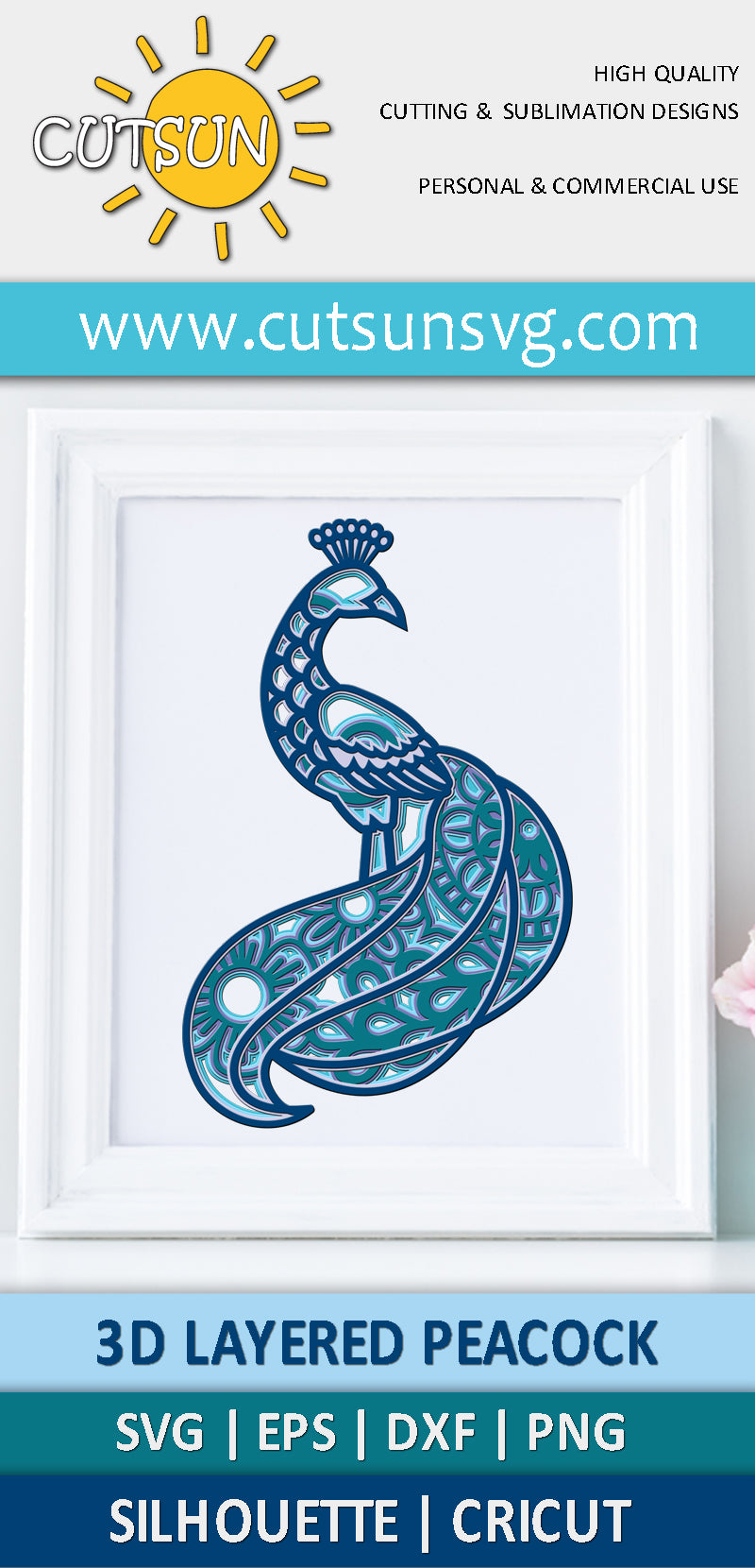 3D layered Peacock