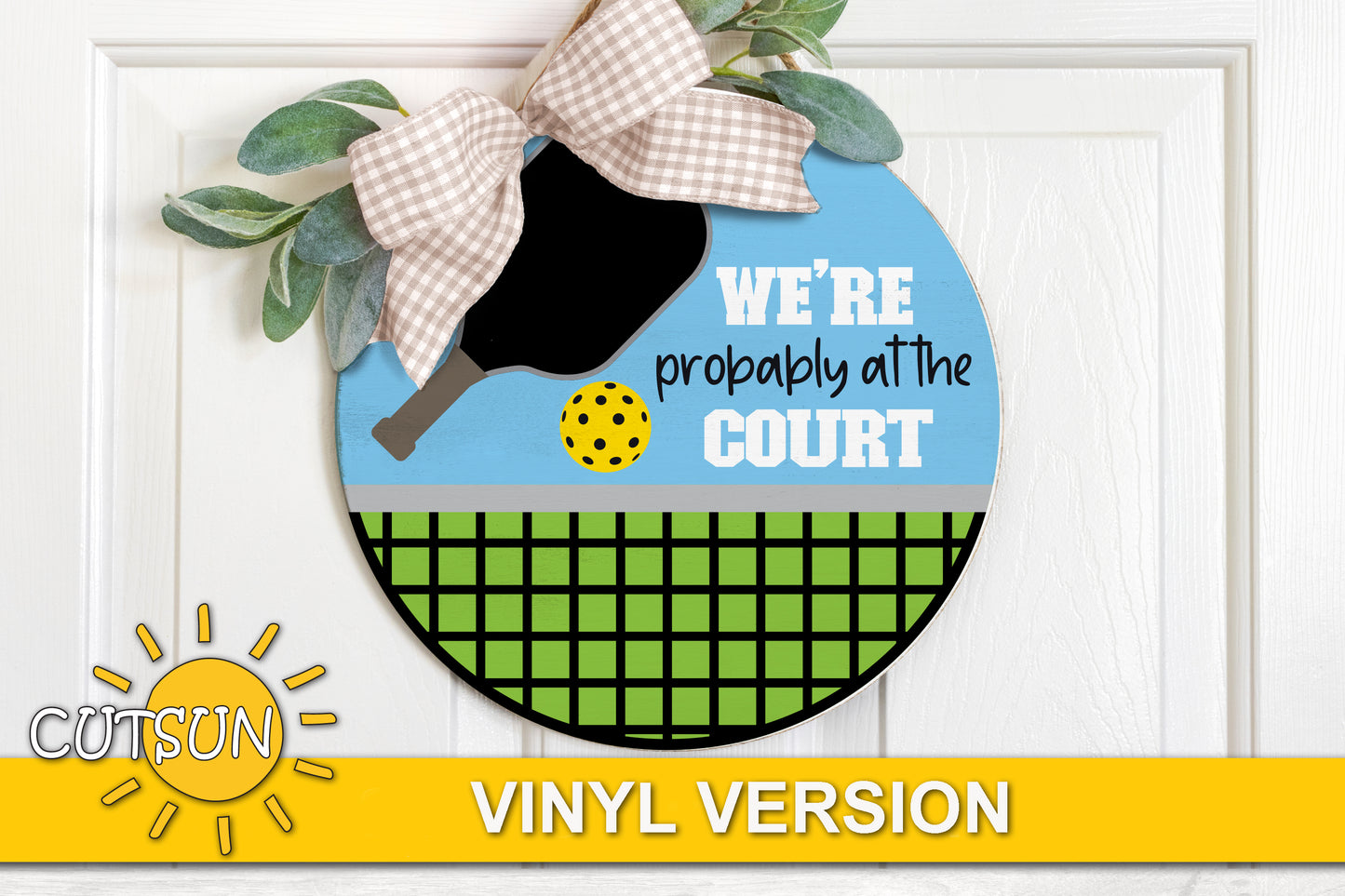 Pickleball door hanger SVG
