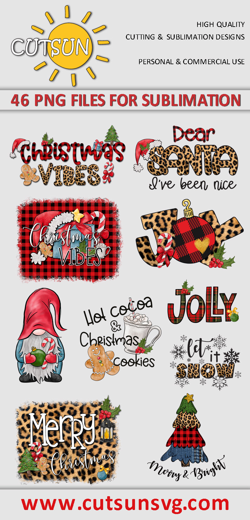 Christmas sublimation Bundle 46 designs