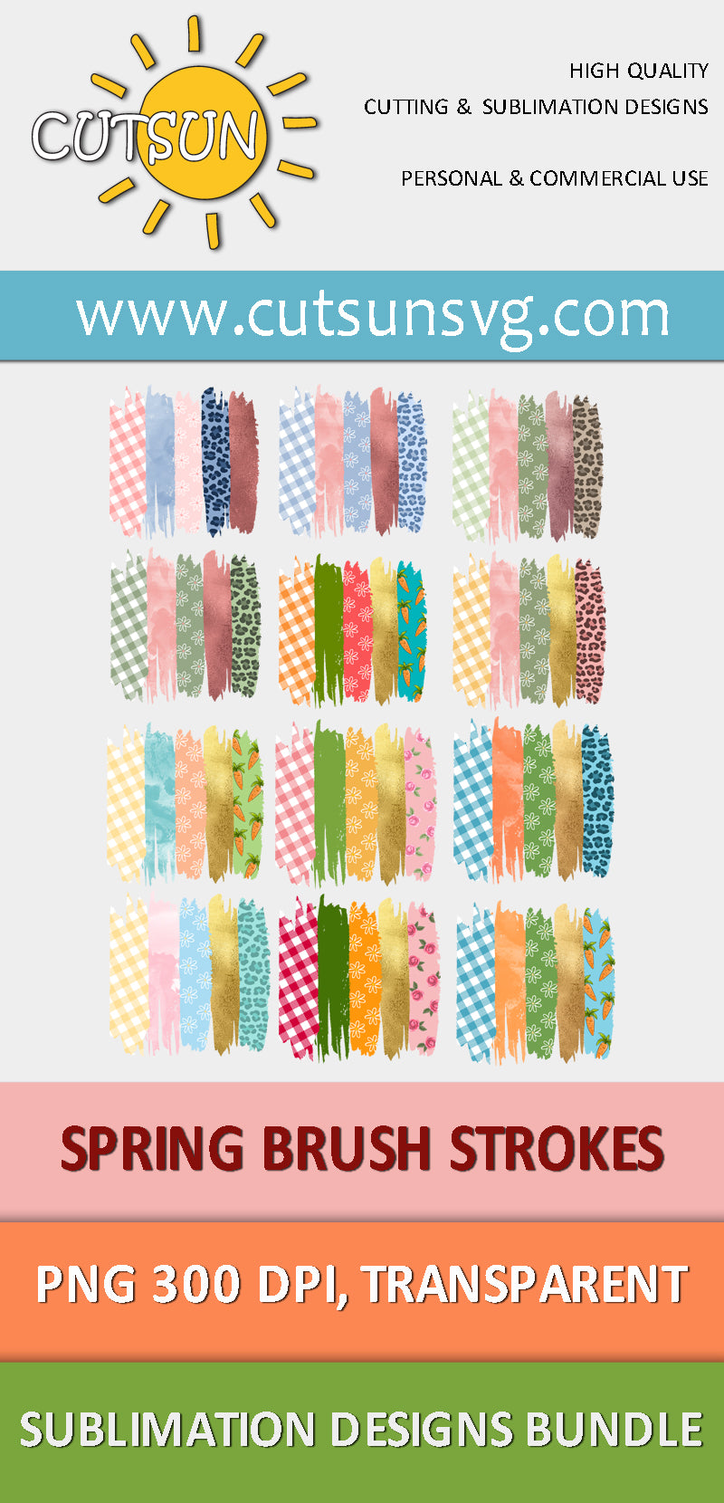 Spring Brush strokes background sublimation