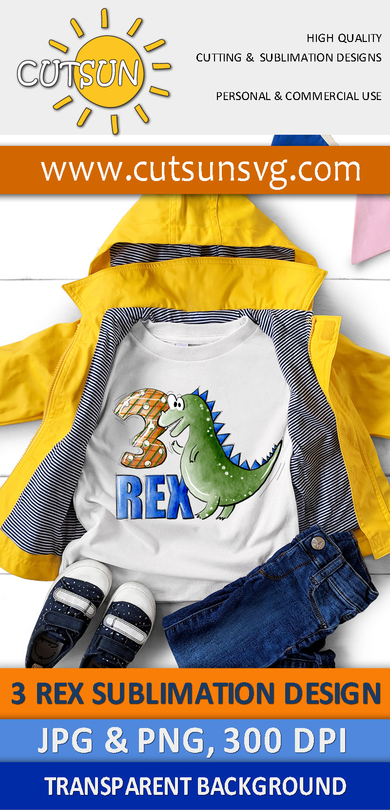 3 rex sublimation design