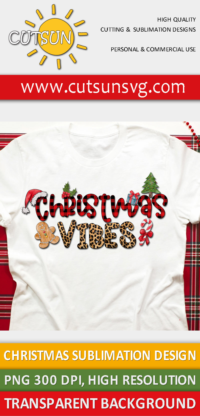 Christmas Vibes Sublimation Design Download