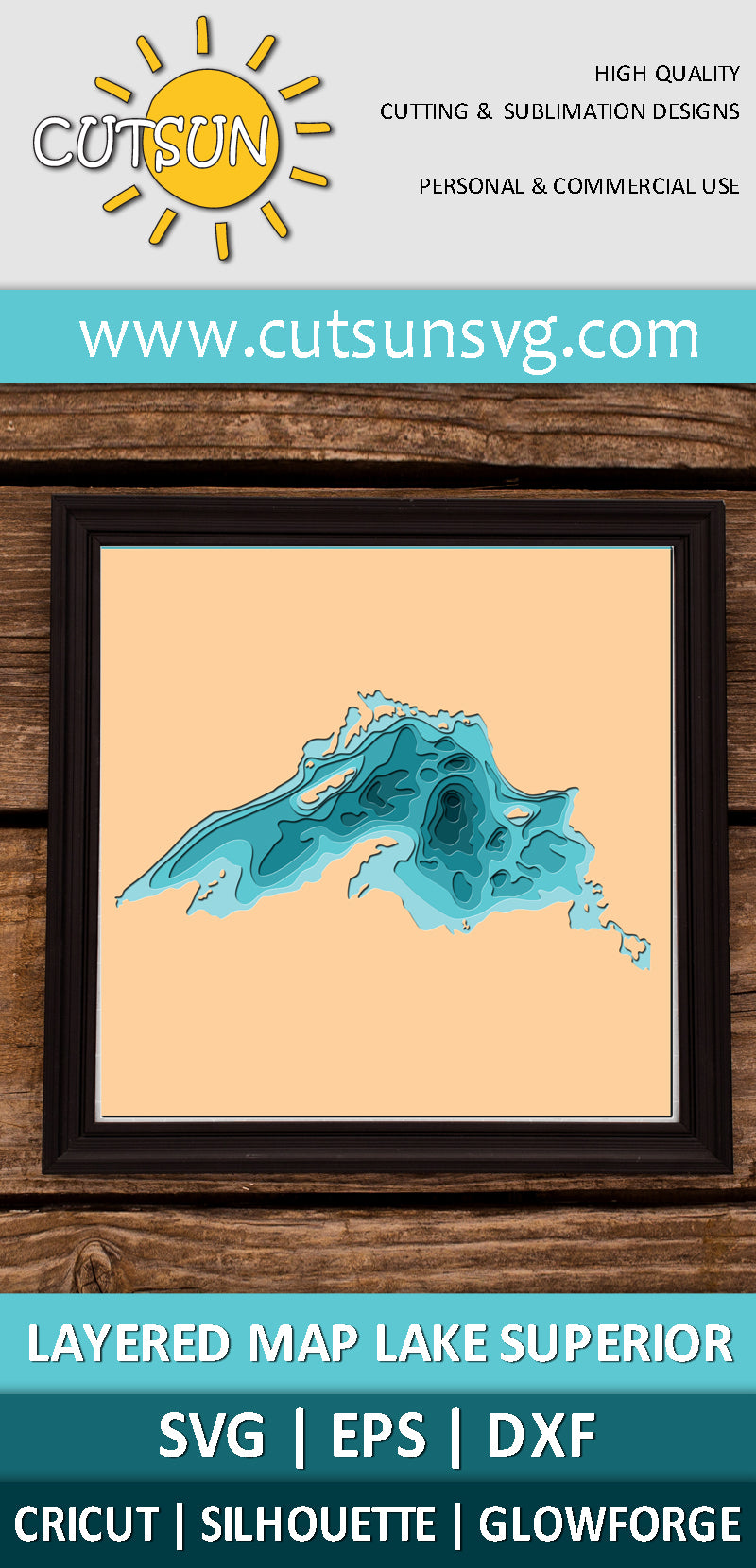 3D Layered Lake Superior Depth Map