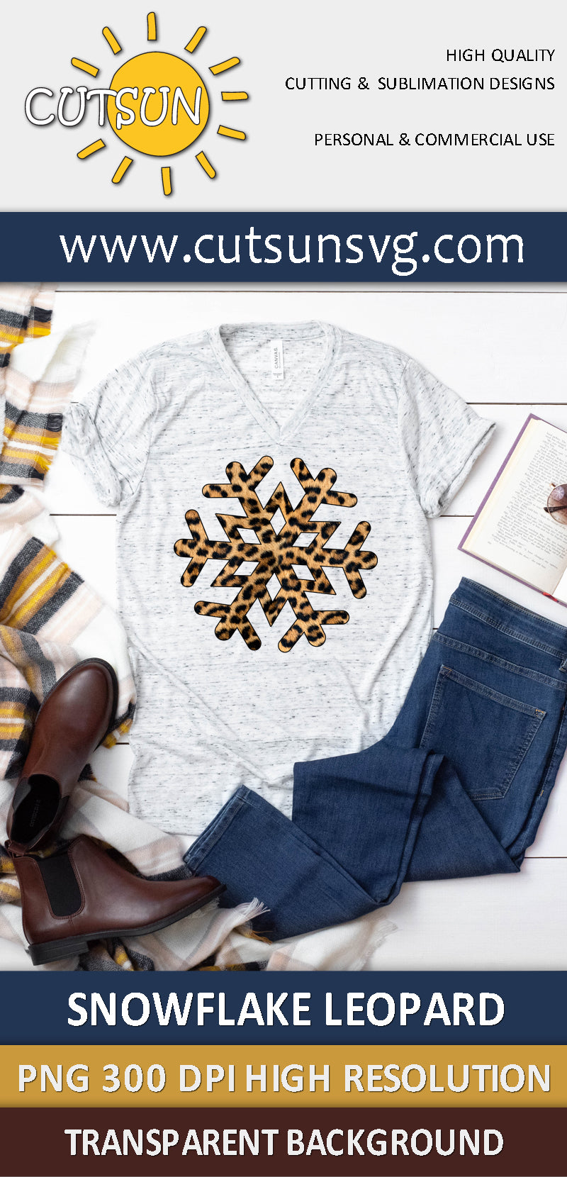 Christmas sublimation Snowflake Leopard | Snowflake Cheetah