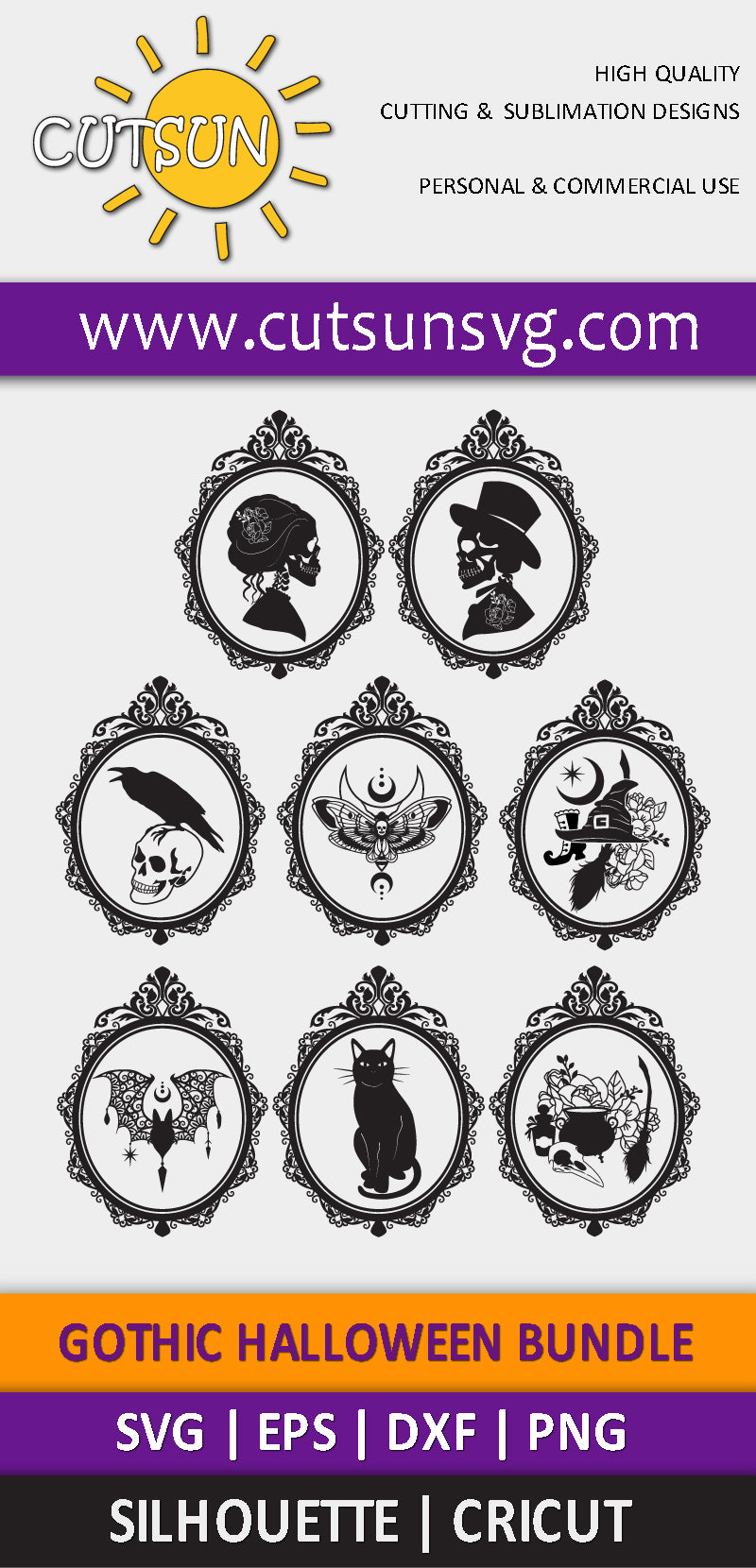 Gothic Halloween SVG bundle