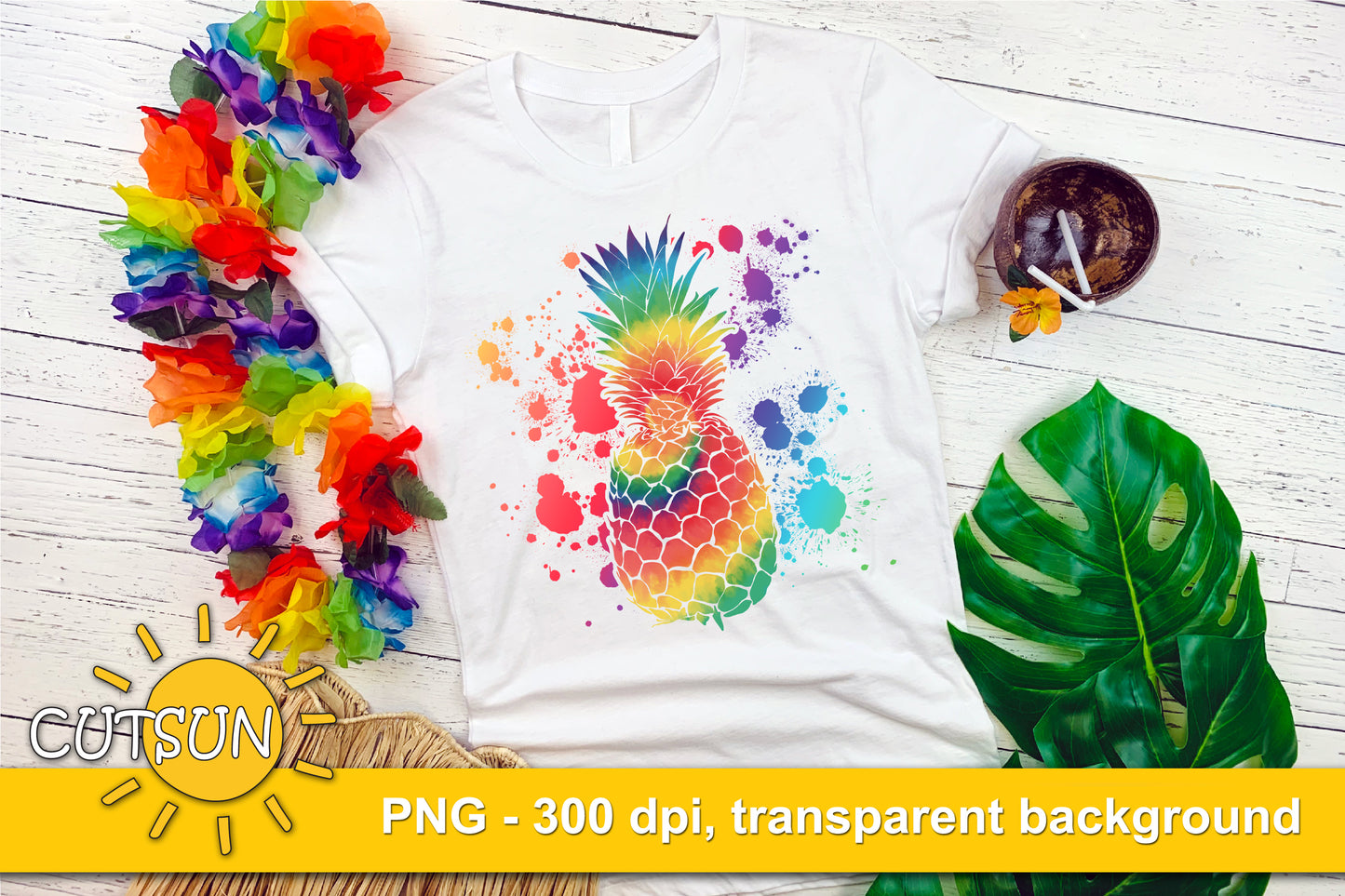 Tie Dye Pineapple png