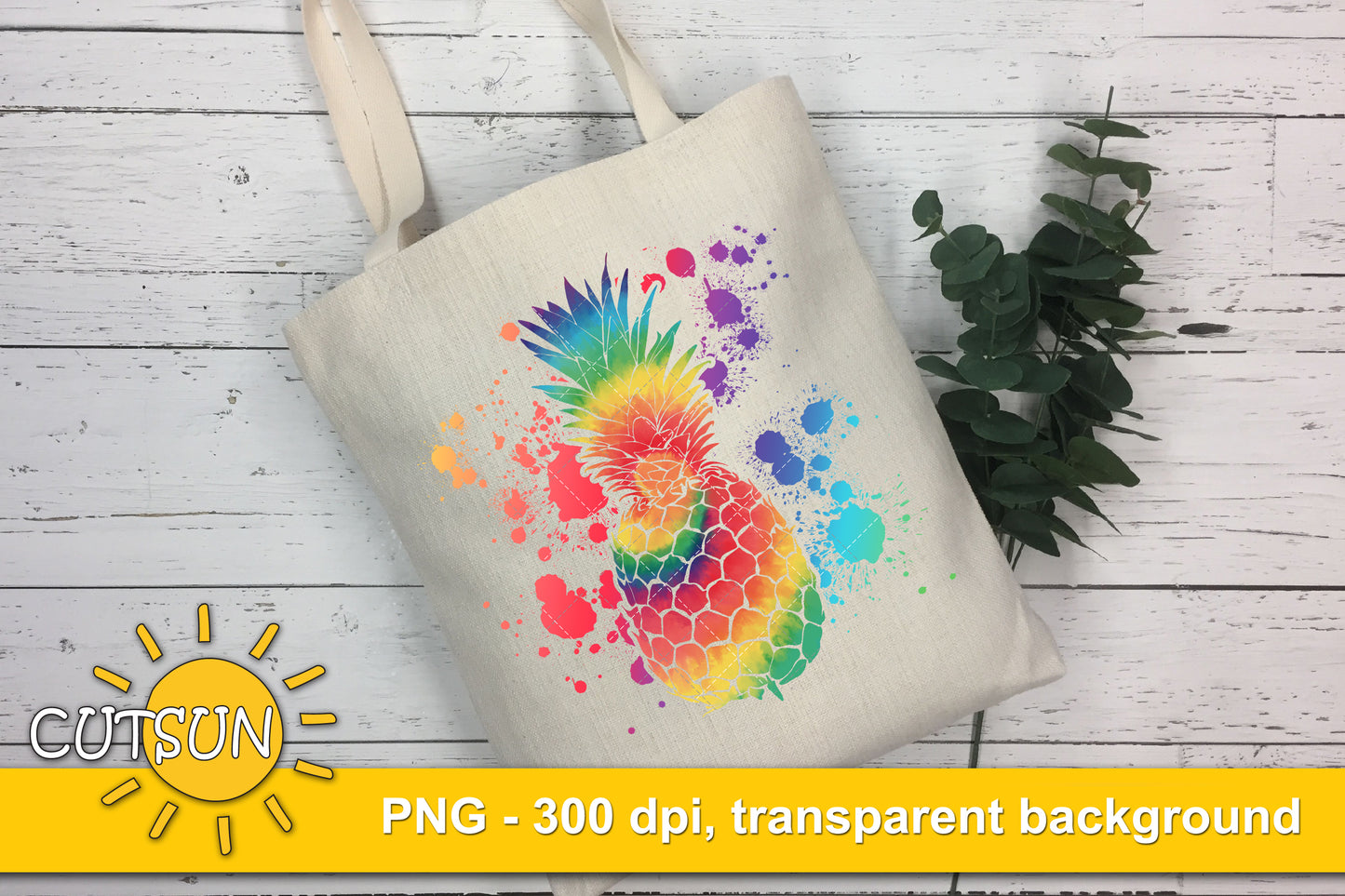 Tie Dye Pineapple png