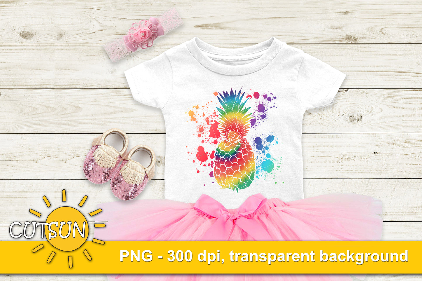 Tie Dye Pineapple png