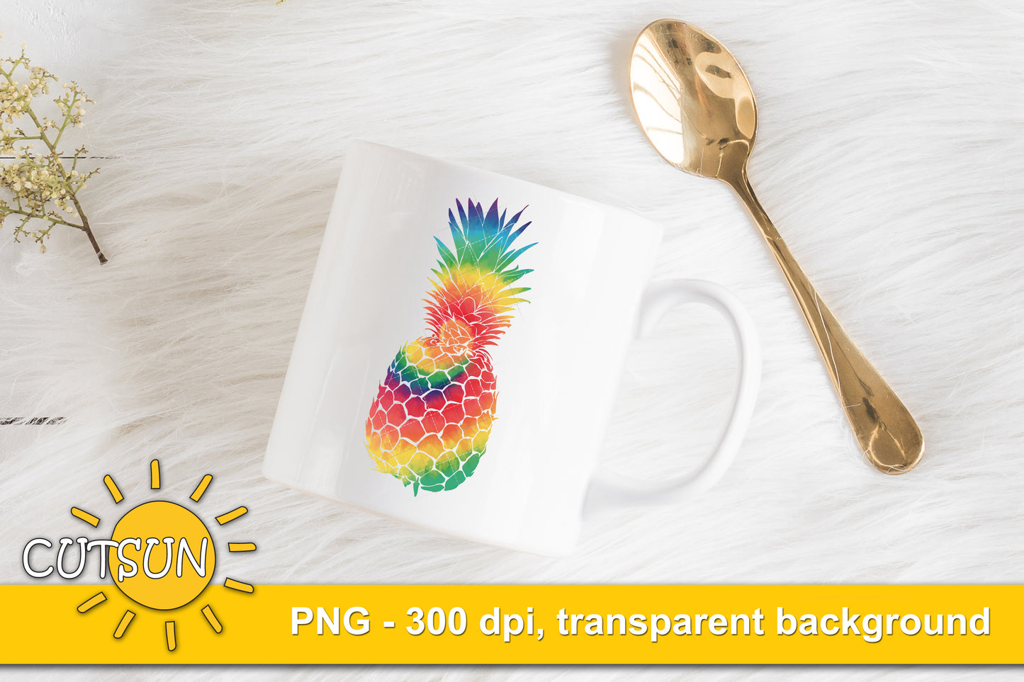 Tie Dye Pineapple png