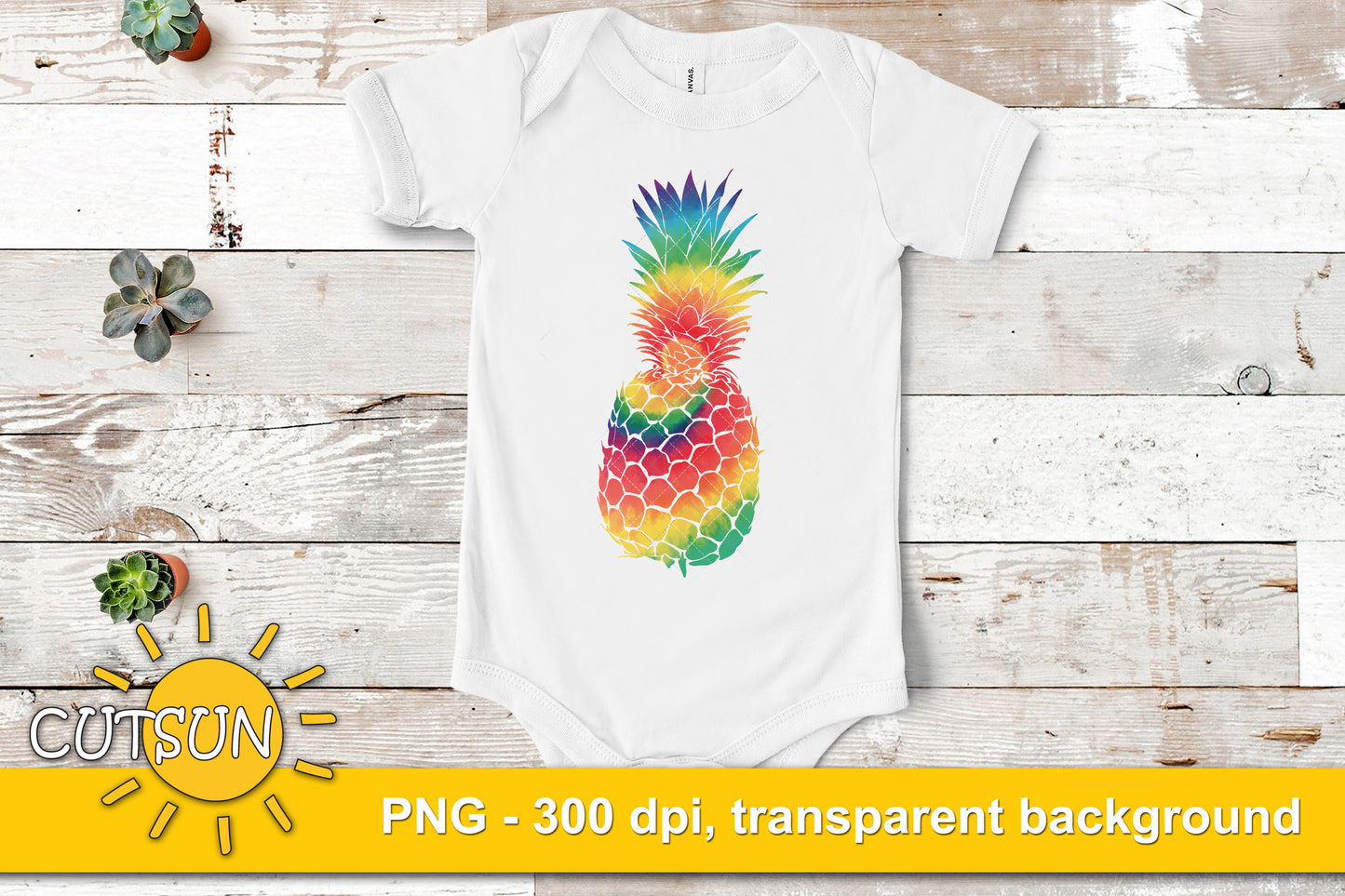 Tie Dye Pineapple png