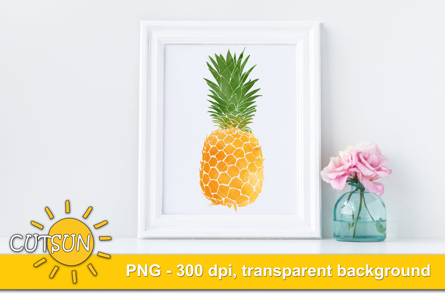 Pineapple sublimation Watercolor design