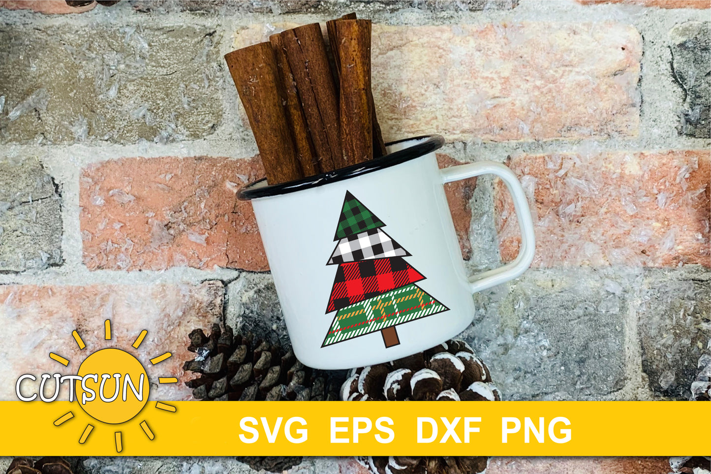 Christmas tree Plaid SVG