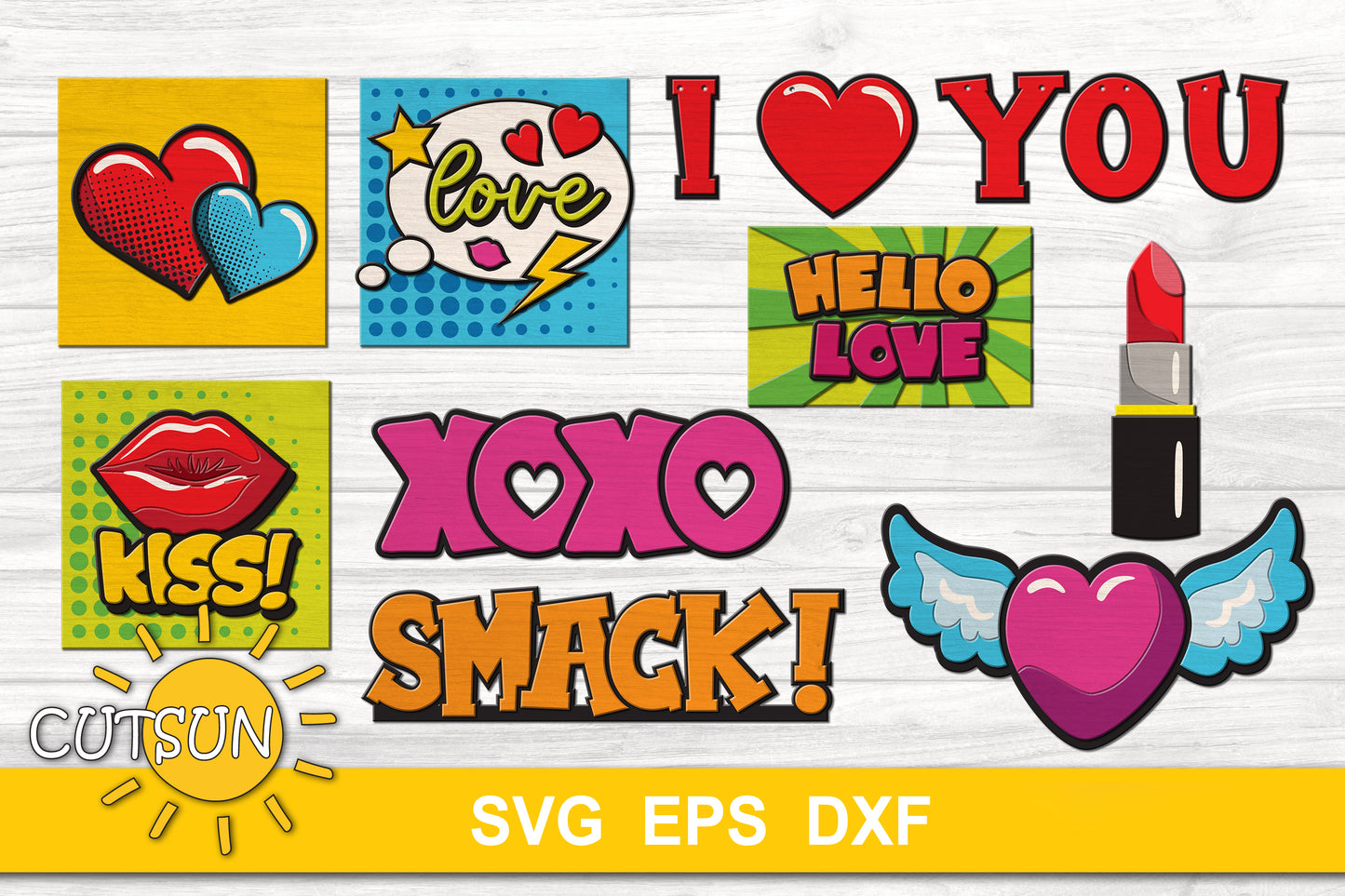 Pop art tiered tray SVG