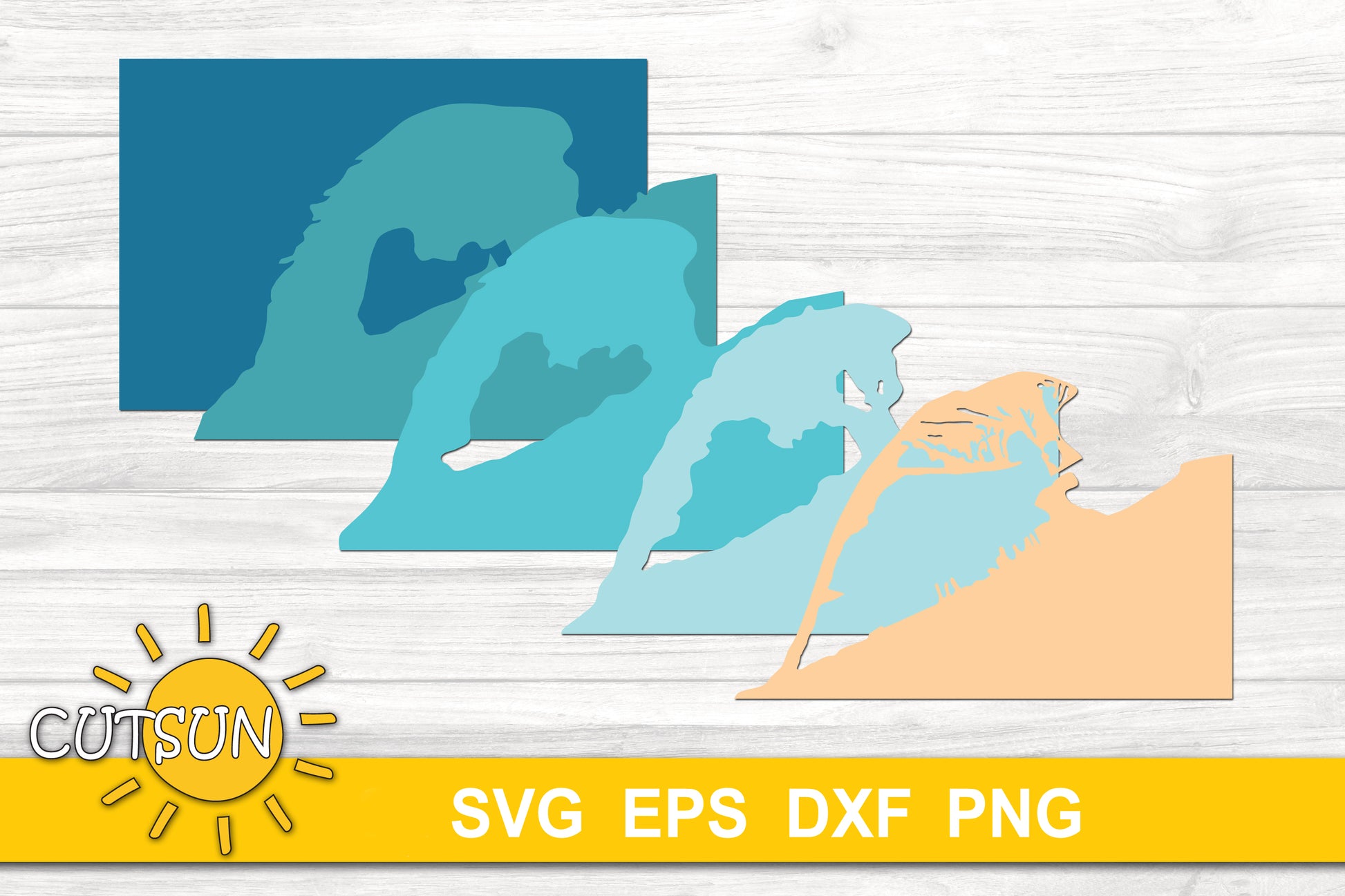 Presque Isle Bay 3D Layered Map SVG