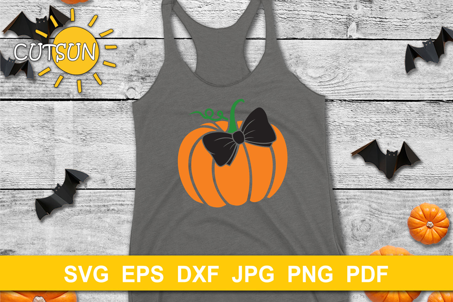 Pumpkin with a bow SVG