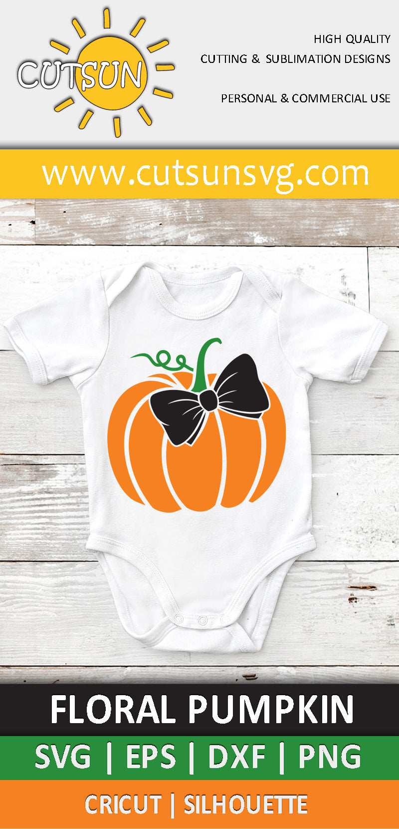 Pumpkin with a bow SVG
