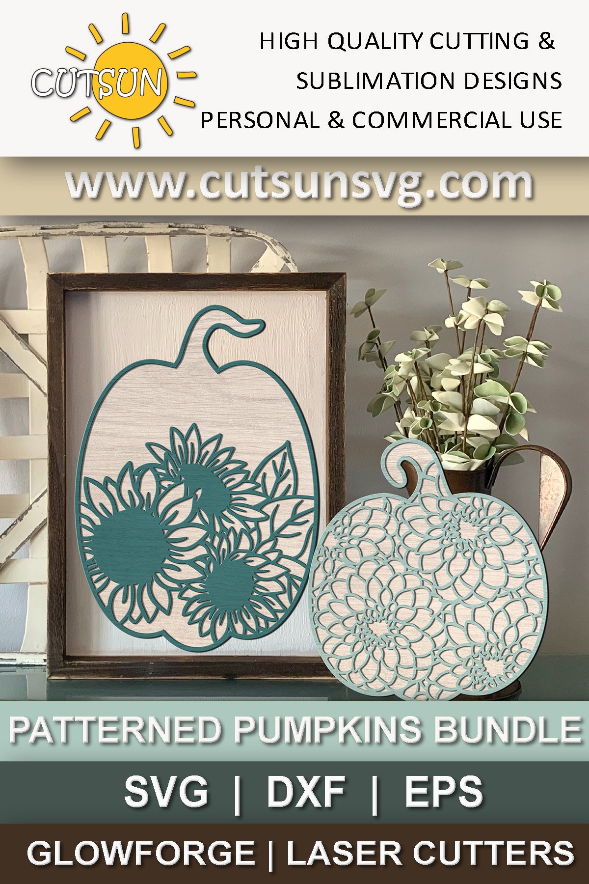 Patterned pumpkins fall SVG bundle