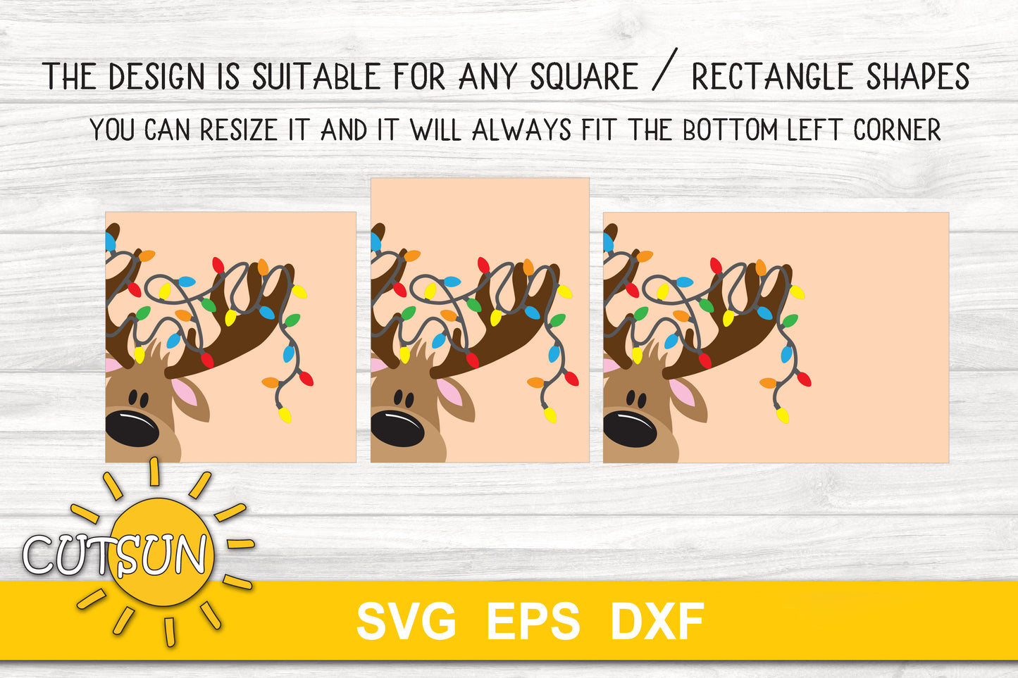 Reindeer Leaning sign SVG | Christmas Decor SVG | Laser cut file | Cricut SVG