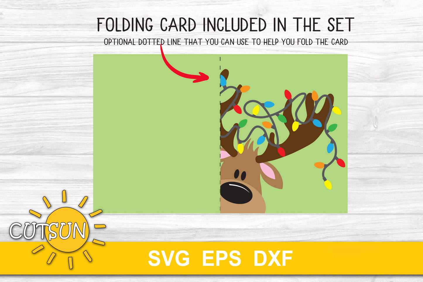 Reindeer Leaning sign SVG | Christmas Decor SVG | Laser cut file | Cricut SVG
