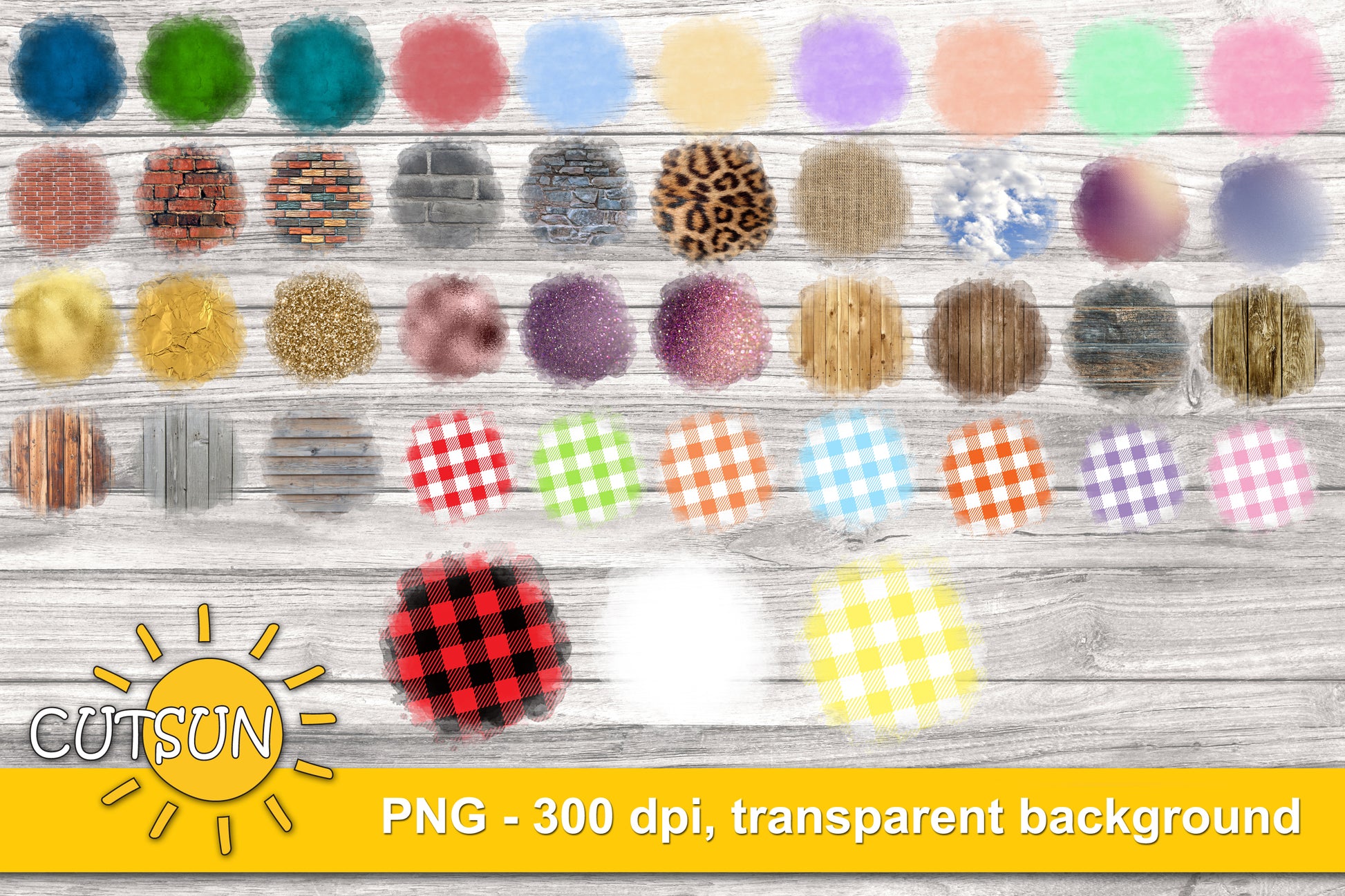 Round sublimation backgrounds bundle