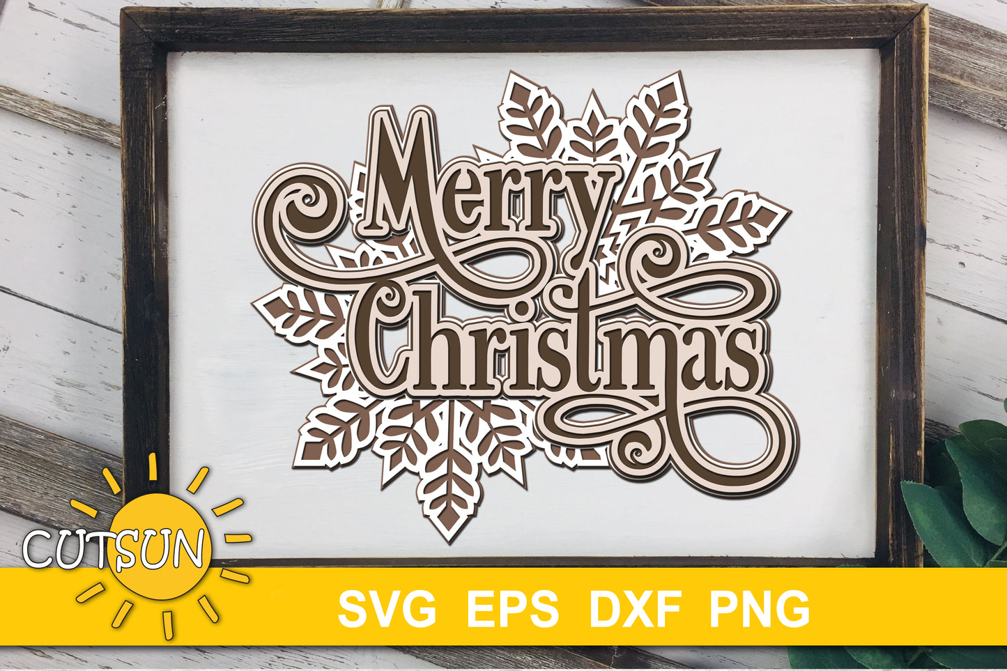3D Layered Merry Christmas