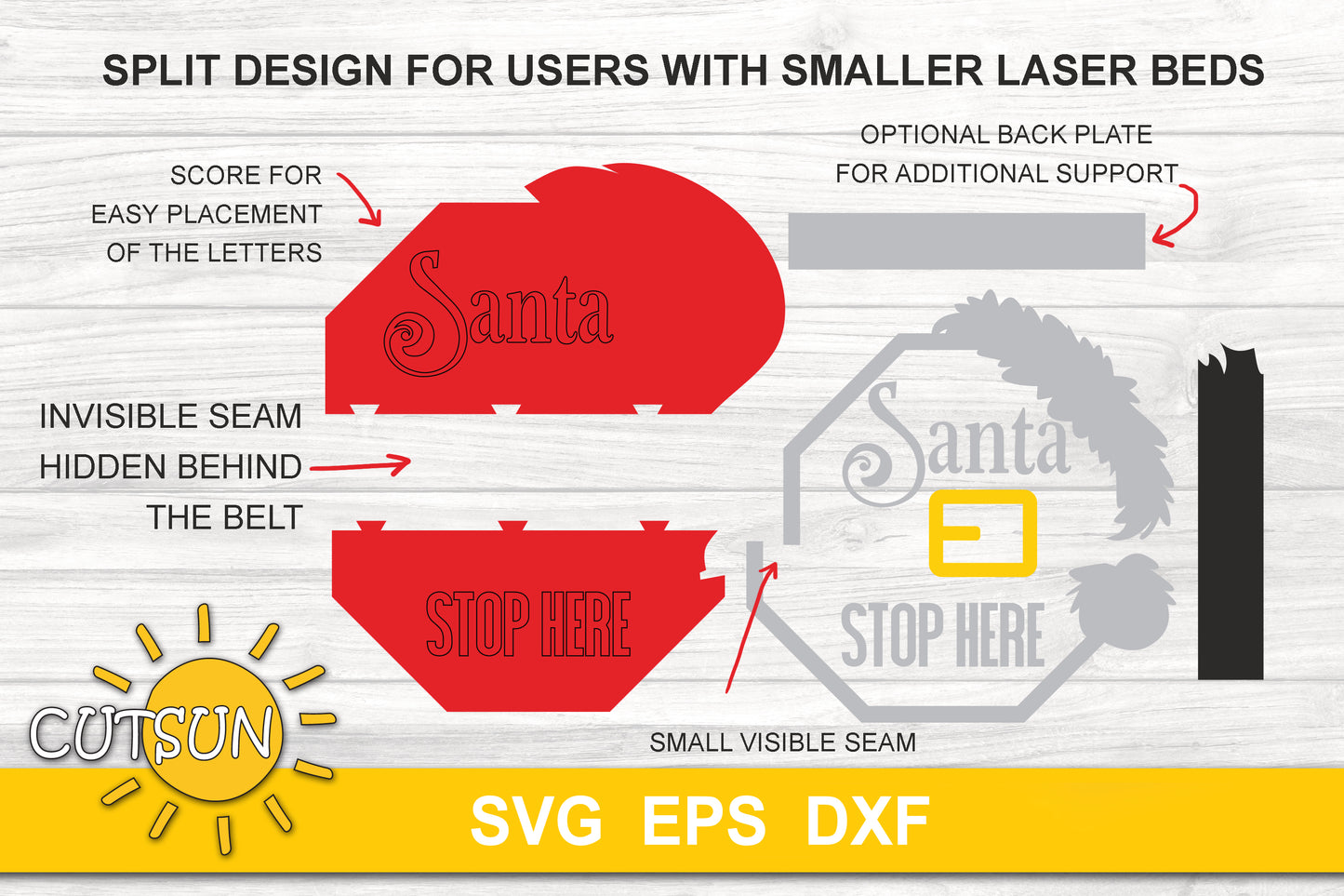 Santa Stop Assemble Version laser cut file