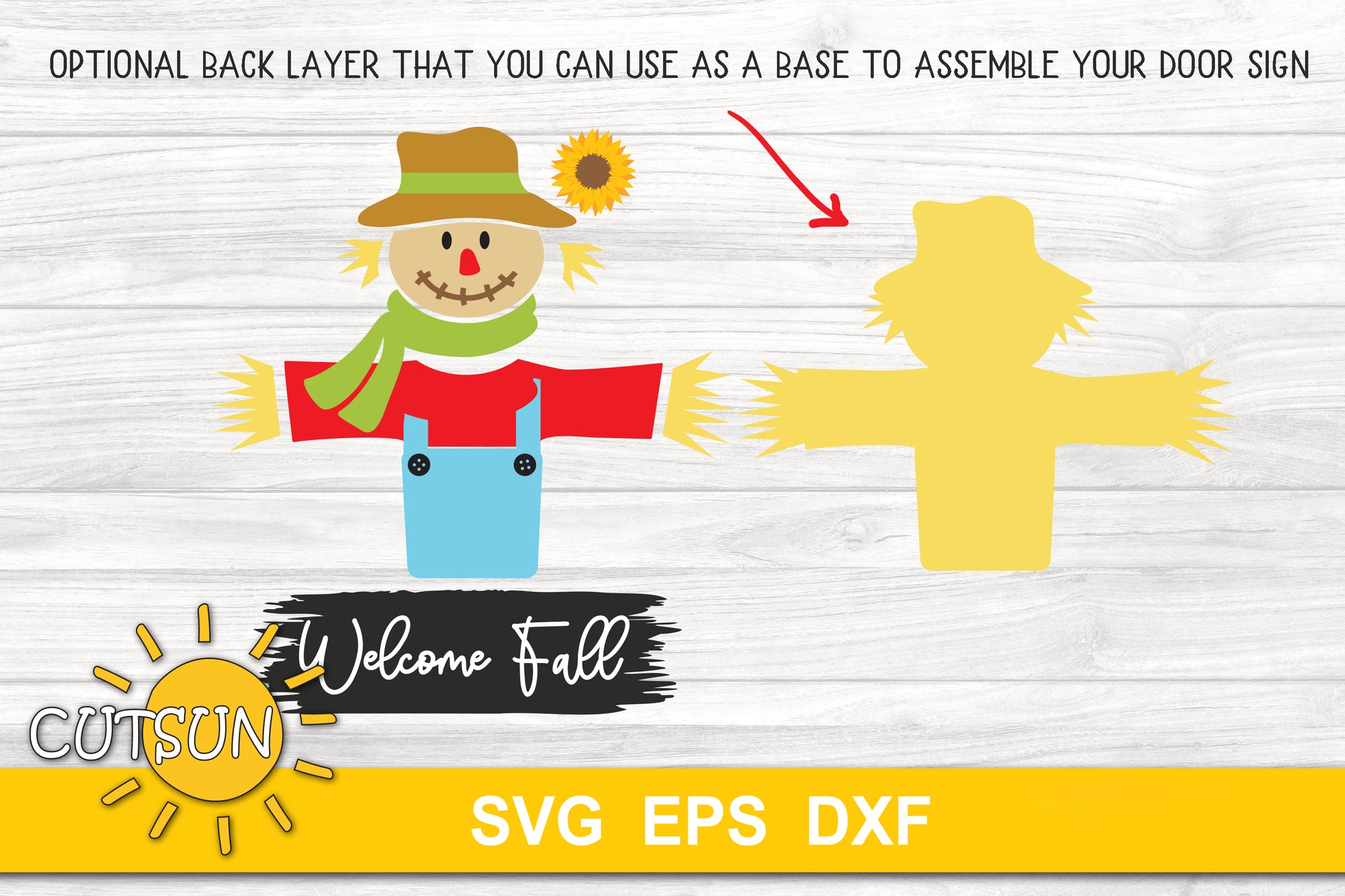 Scarecrow Door sign SVG