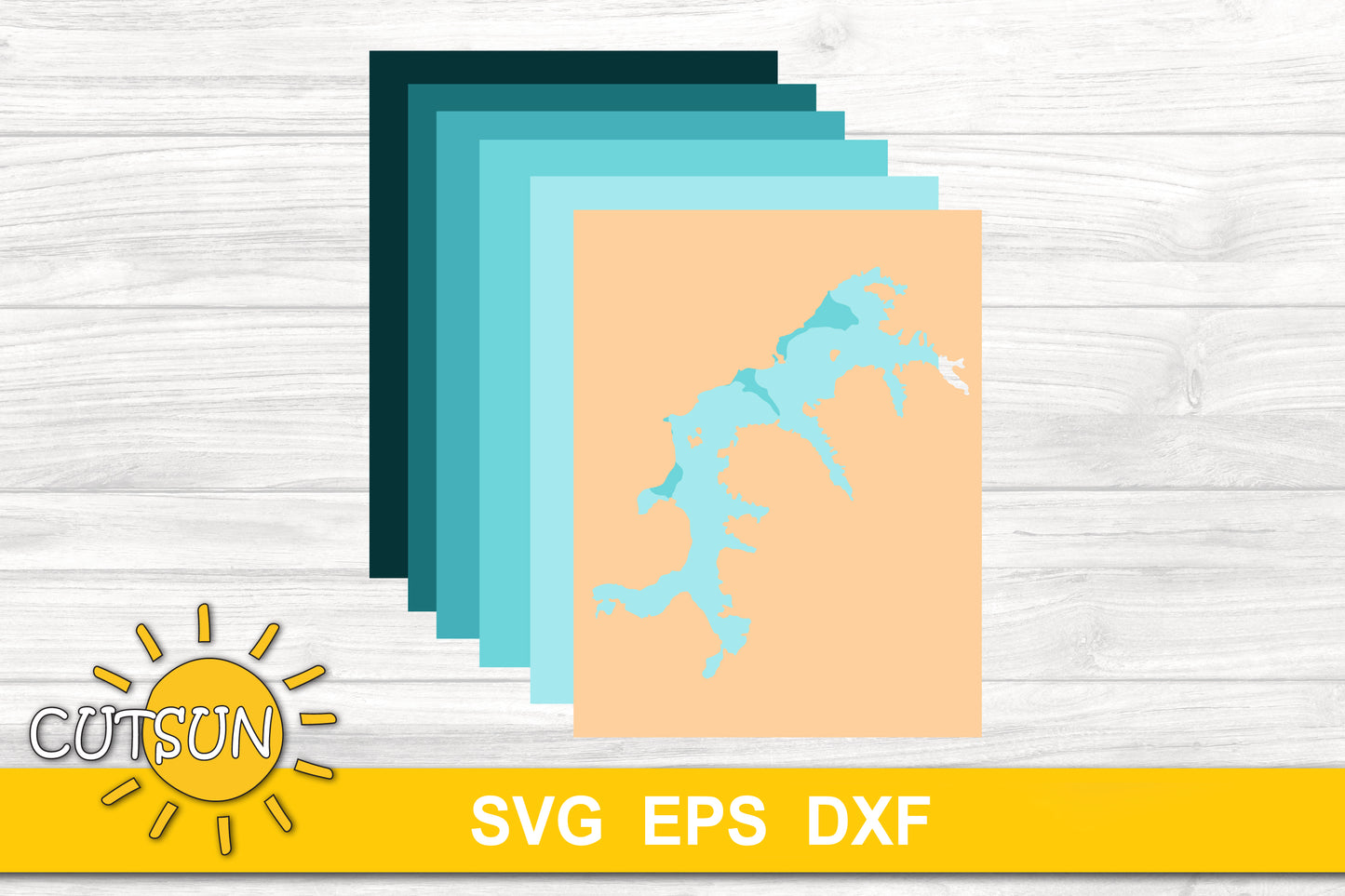 Lake Seneca 3D layered depth map SVG