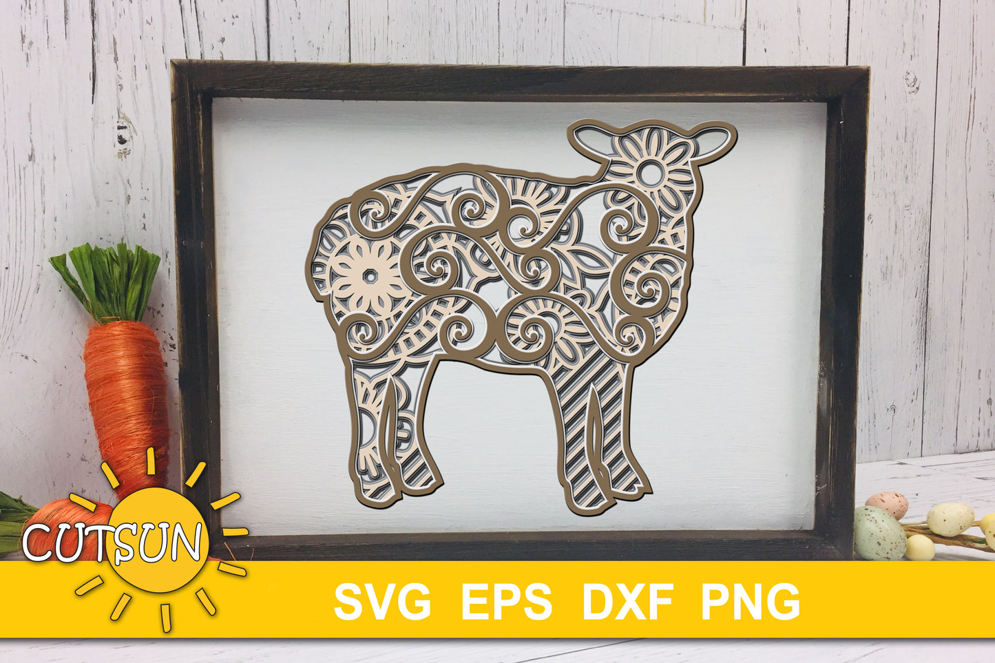 3D Layered Sheep SVG