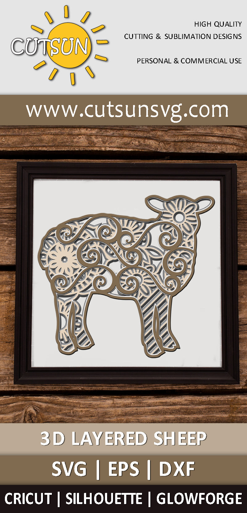 3D Layered Sheep SVG