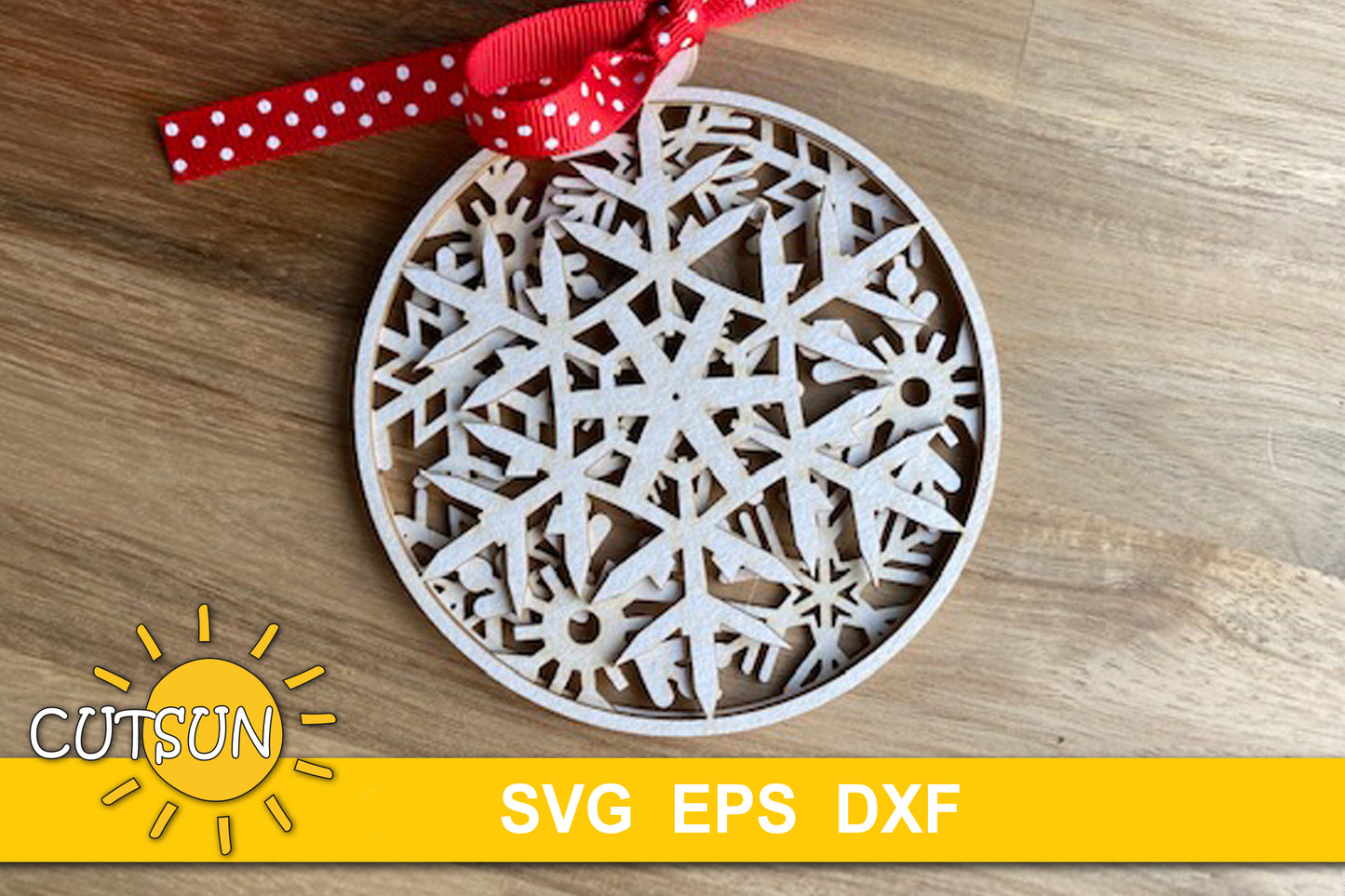 3D Layered Christmas Ornaments SVG bundle