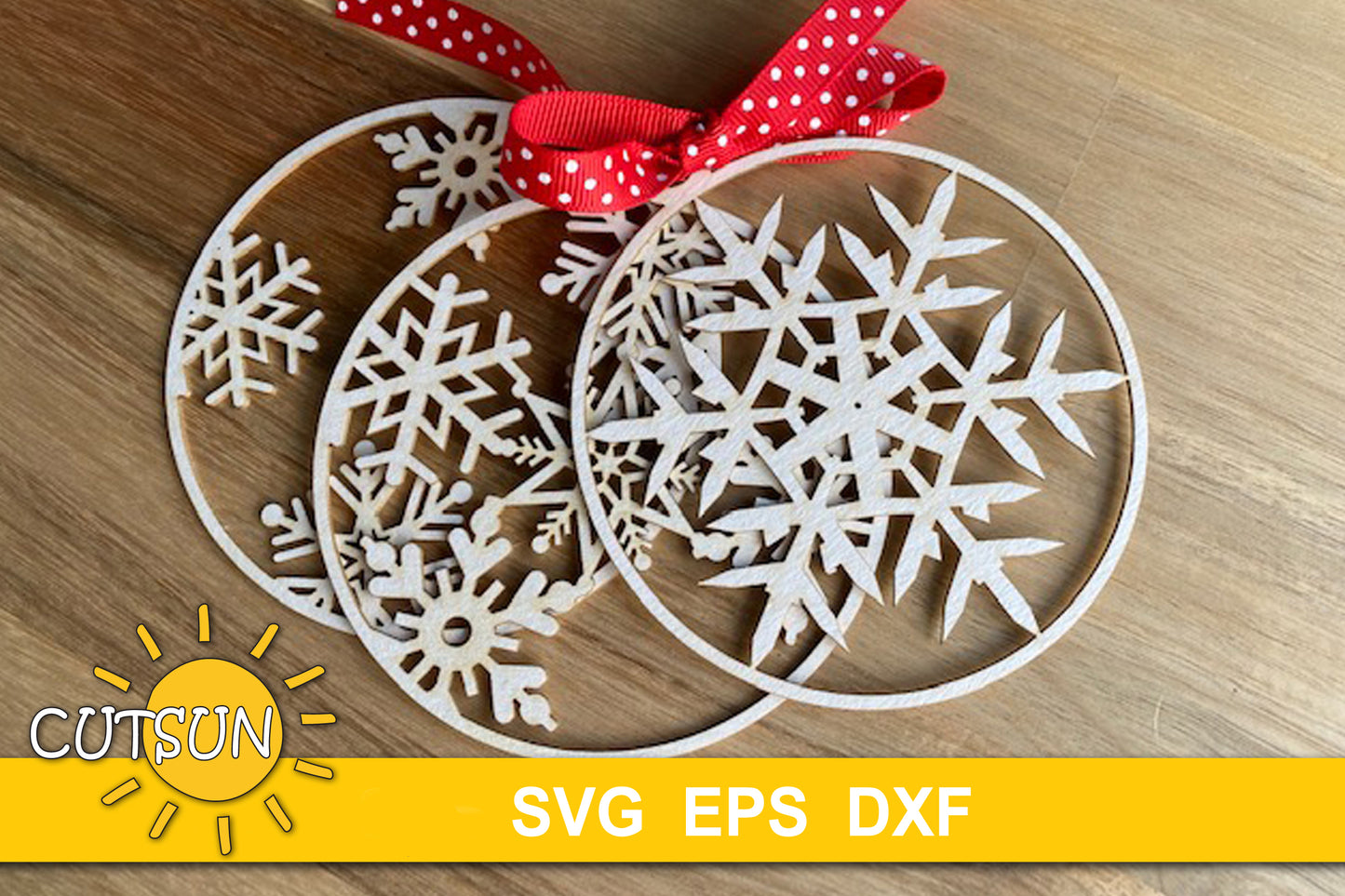 3D Layered Christmas Ornaments SVG bundle