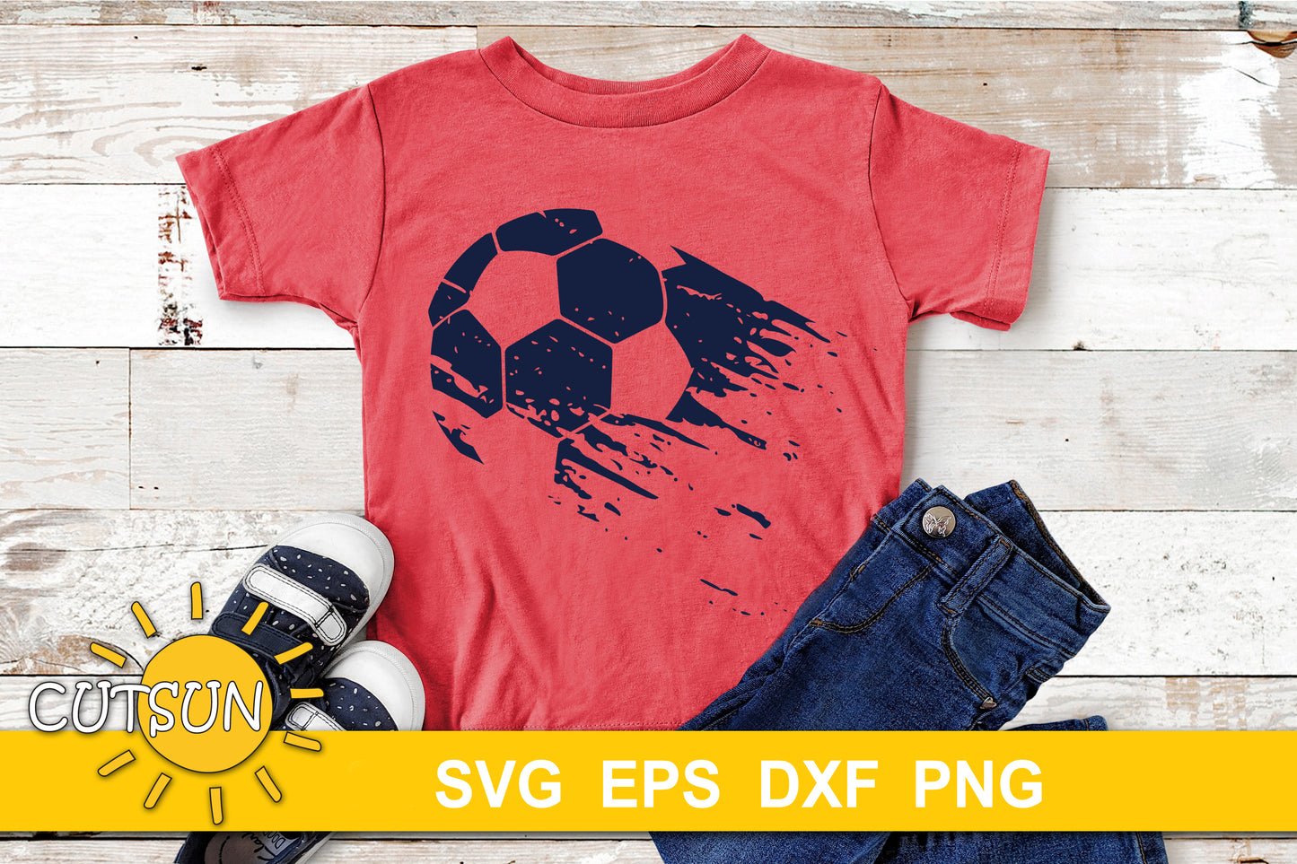 Soccer Ball distressed SVG