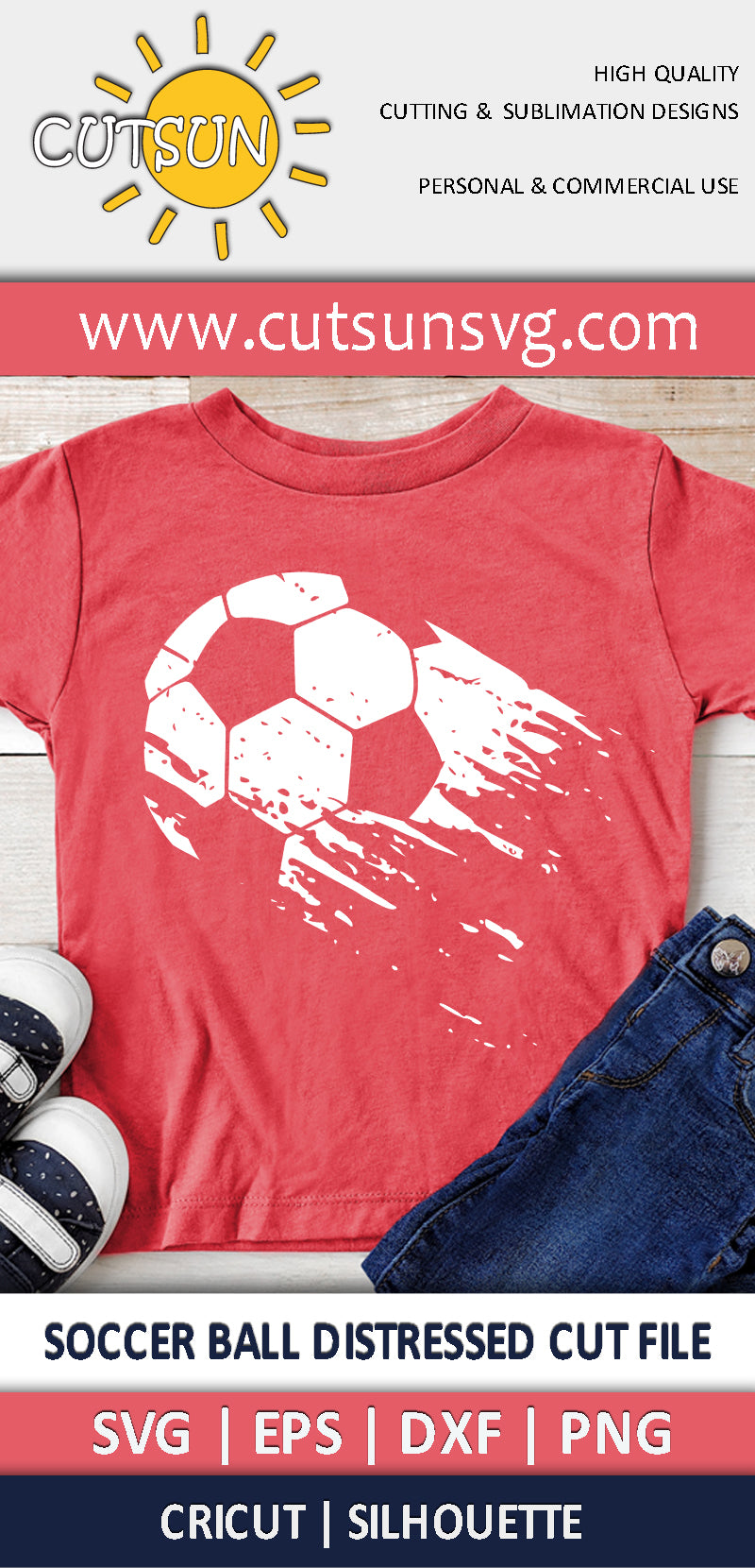 Soccer Ball distressed SVG