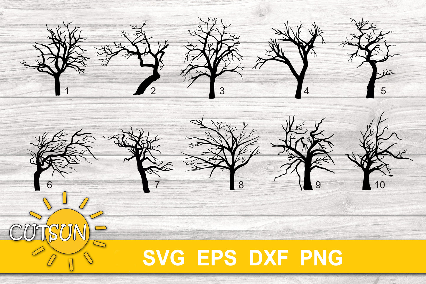 Spooky trees SVG bundle